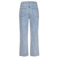 lascana 7-8 jeans met licht gerafelde voetzomen blauw