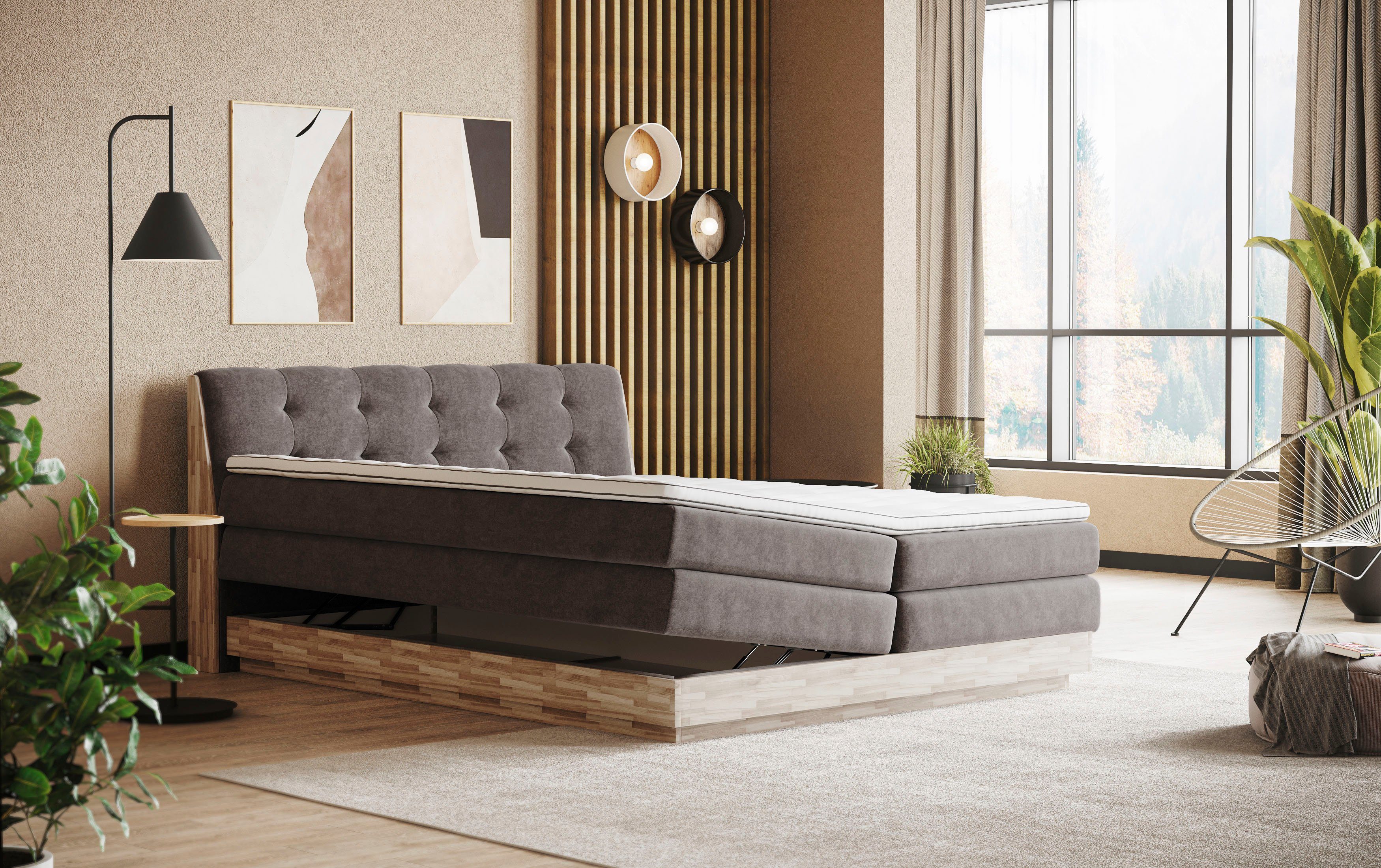 Home affaire Boxspring Naome Boxspring bed, inclusief matrastopper