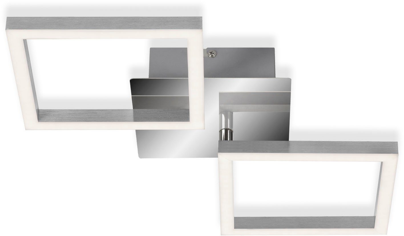 Briloner Leuchten Led-plafondlamp 3207018 FRAME Plafondlamp, 47x22,6x7,3 cm, chroom-aluminium, 5,5W, woonkamer, slaapkamer