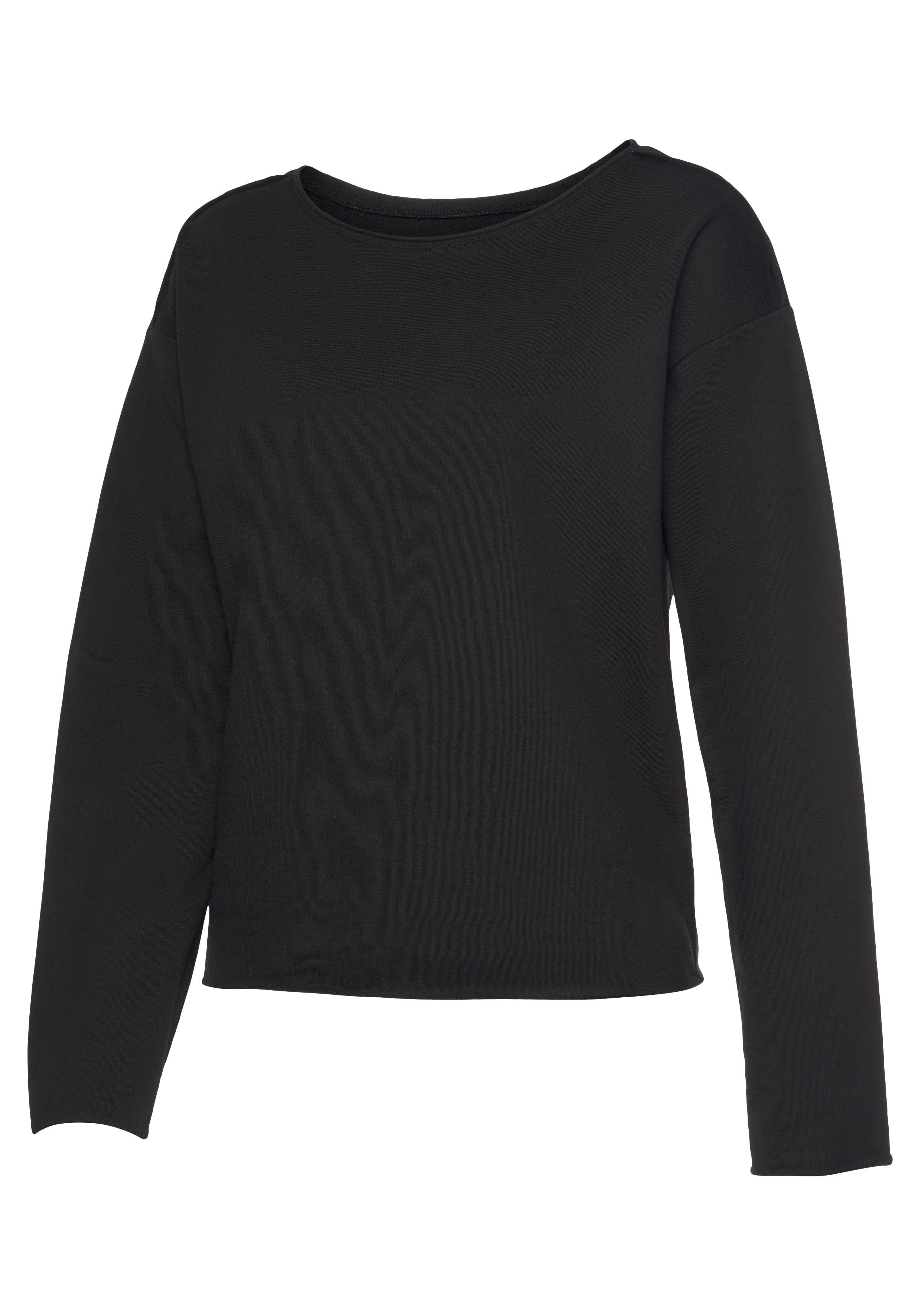 Lascana Sweatshirt / Shirt met lange mouwen Langarmshirt in losse pasvorm, loungewear