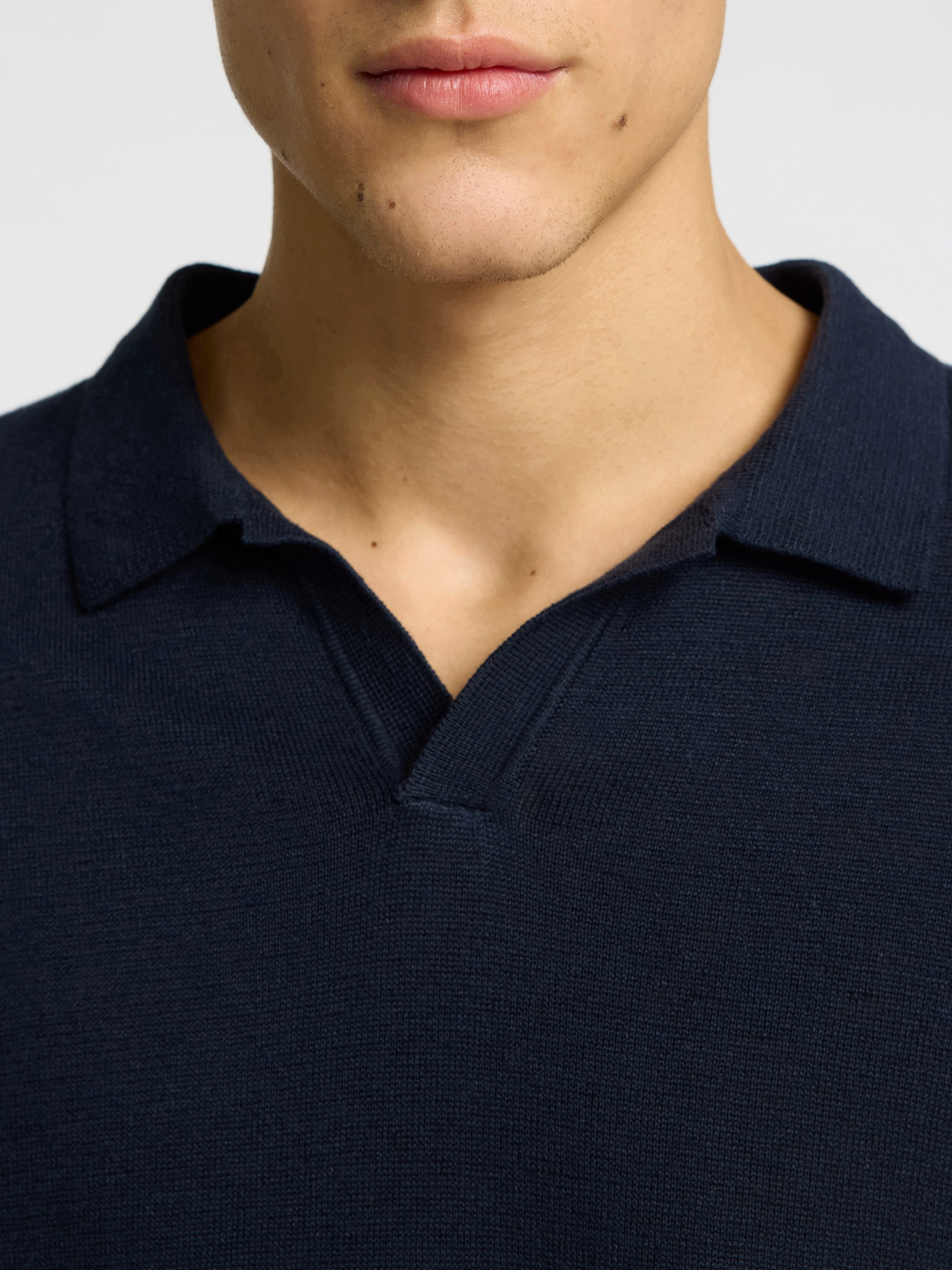 SELECTED HOMME Poloshirt SLHMATTIS SS KNIT SUN OPEN POLO NOOS