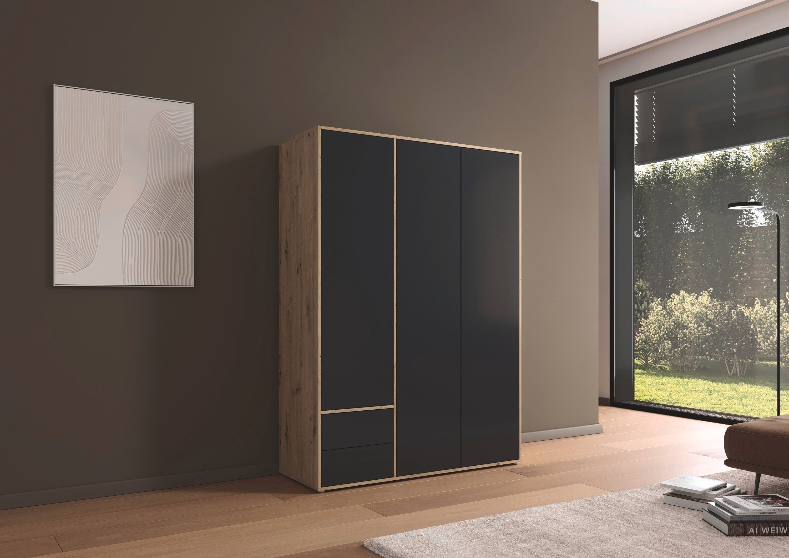 rauch Draaideurkast Kledingkast Kast Garderobe Wasmand NABILA veel Opbergruimte met 2 lades en push-to-open functie topseller made in germany