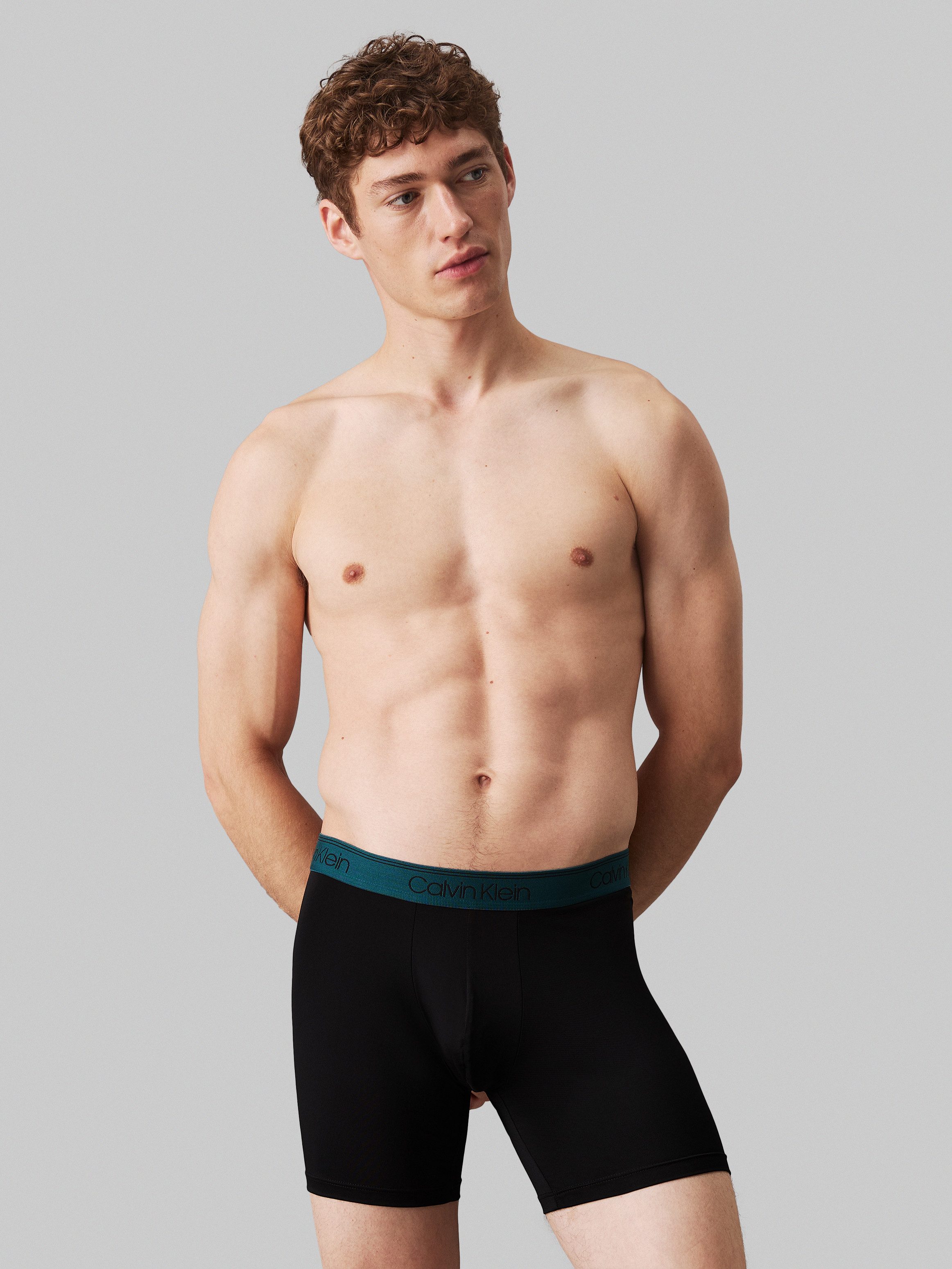 Calvin Klein Boxershort BOXER BRIEF 3PK met langere pijpen & logo-elastische tailleband (Set van 3)