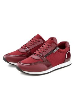 lascana sneakers met ritssluiting opzij rood