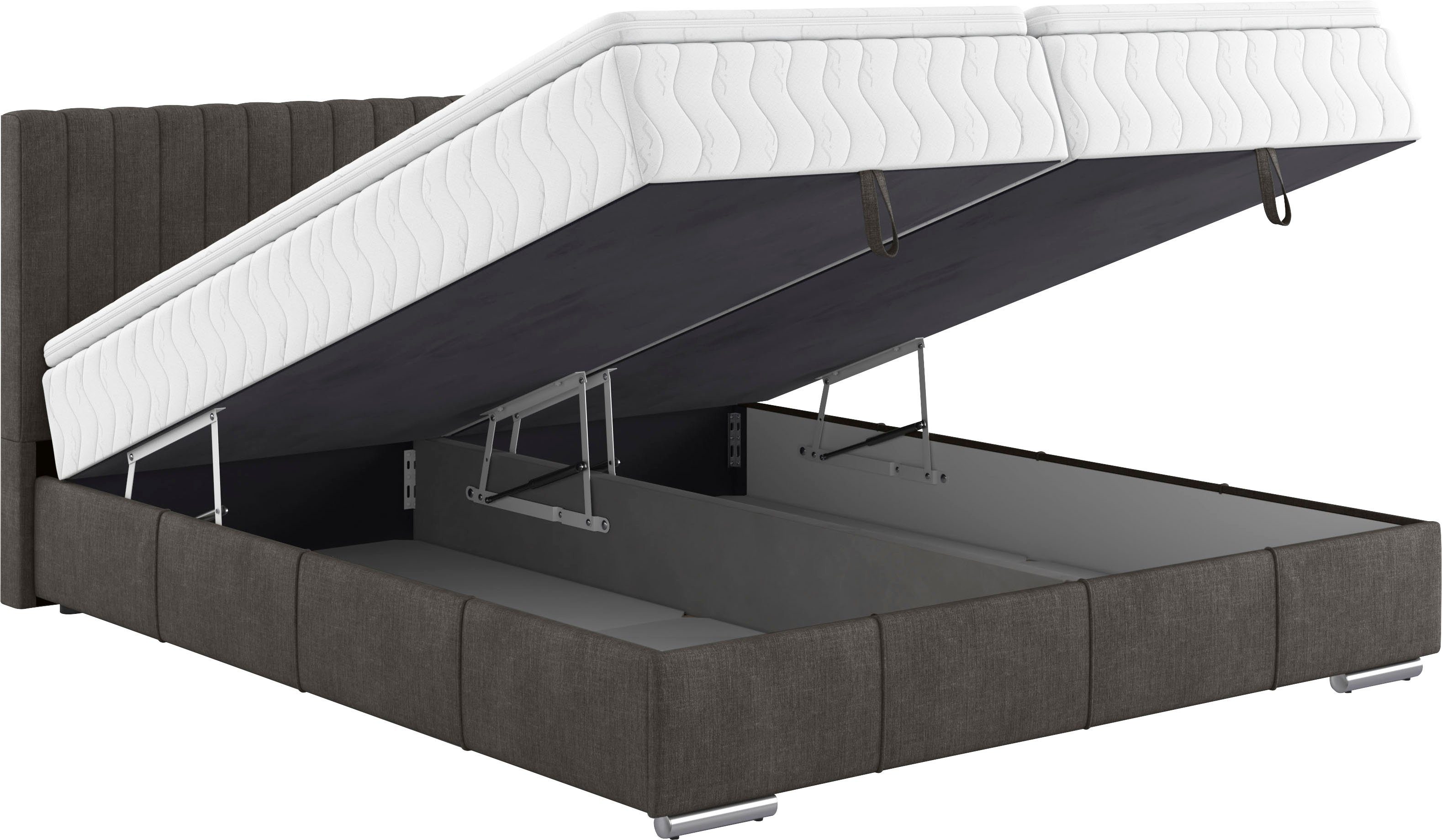 INOSIGN Boxspring Thor met bedbodem, incl. matras, topverkoper Topmatras en sierkussen, in verschillende hardheden beschikbaar