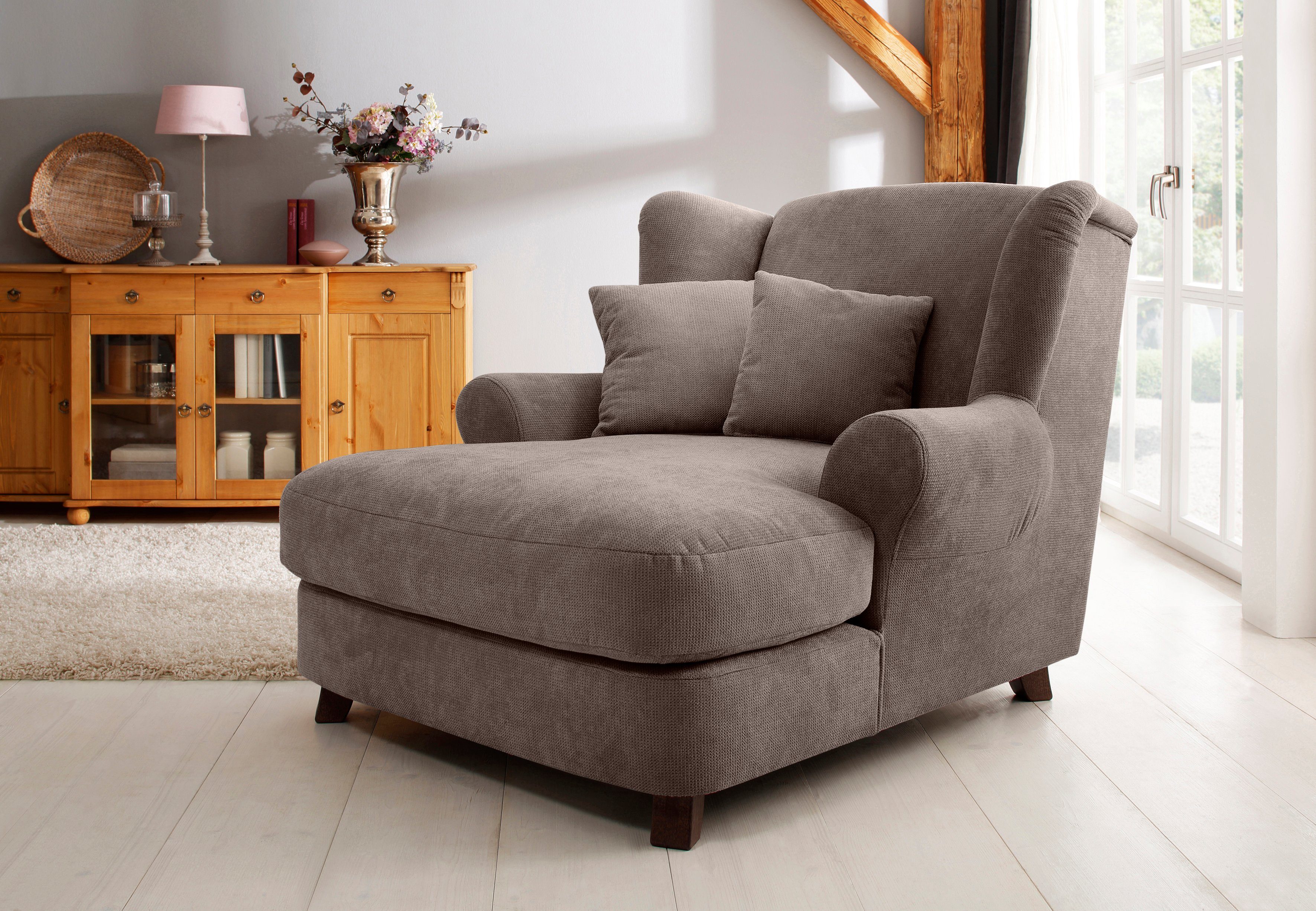 Home affaire XXL-fauteuil Oase Mega-fauteuil XXL incl. sierkussen, loveseat