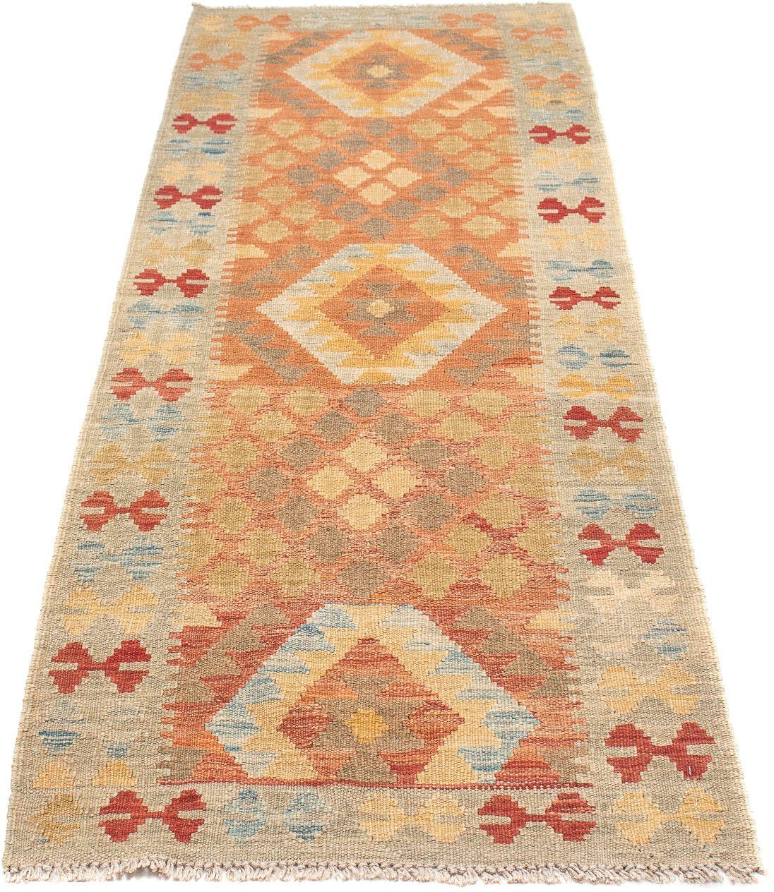 morgenland Loper Kelim Maimene geheel gedessineerd 152 x 61 cm Omkeerbaar tapijt