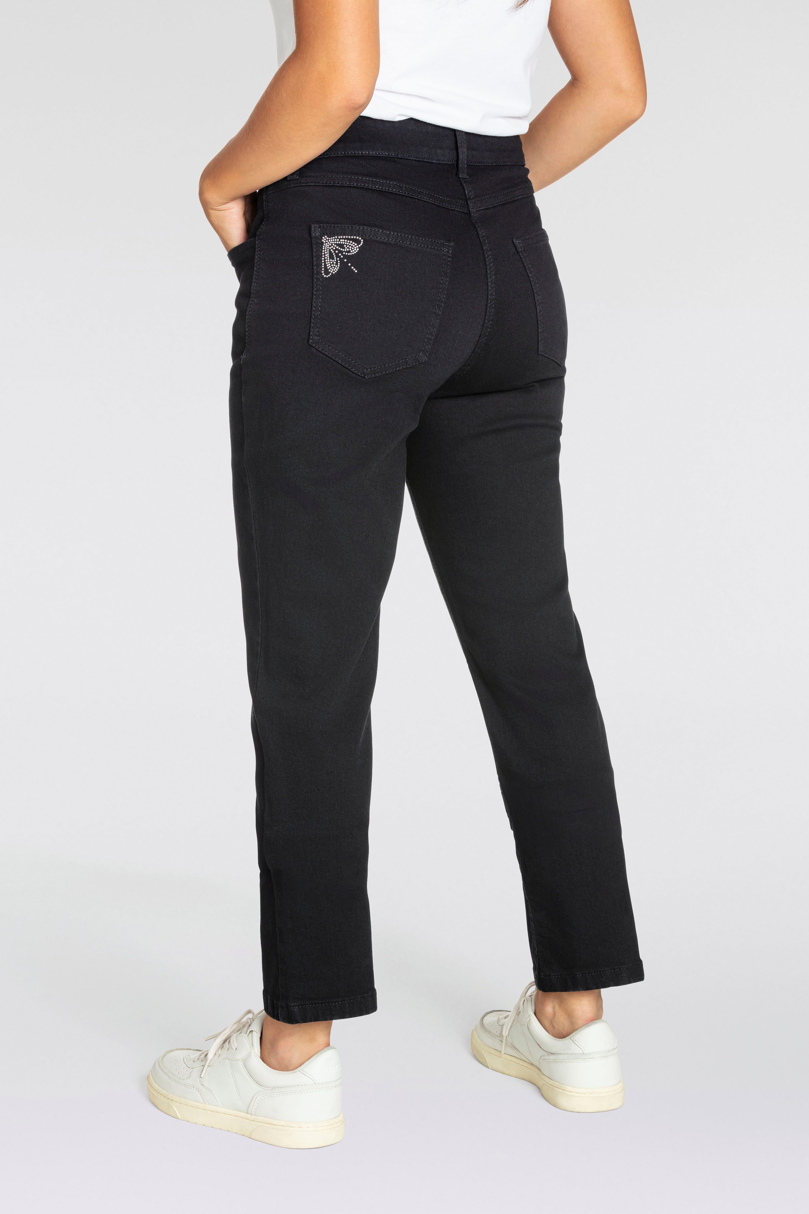 MAC Straight jeans MELANIE dragon-fly Decoratieve nietendetails op de achterzak