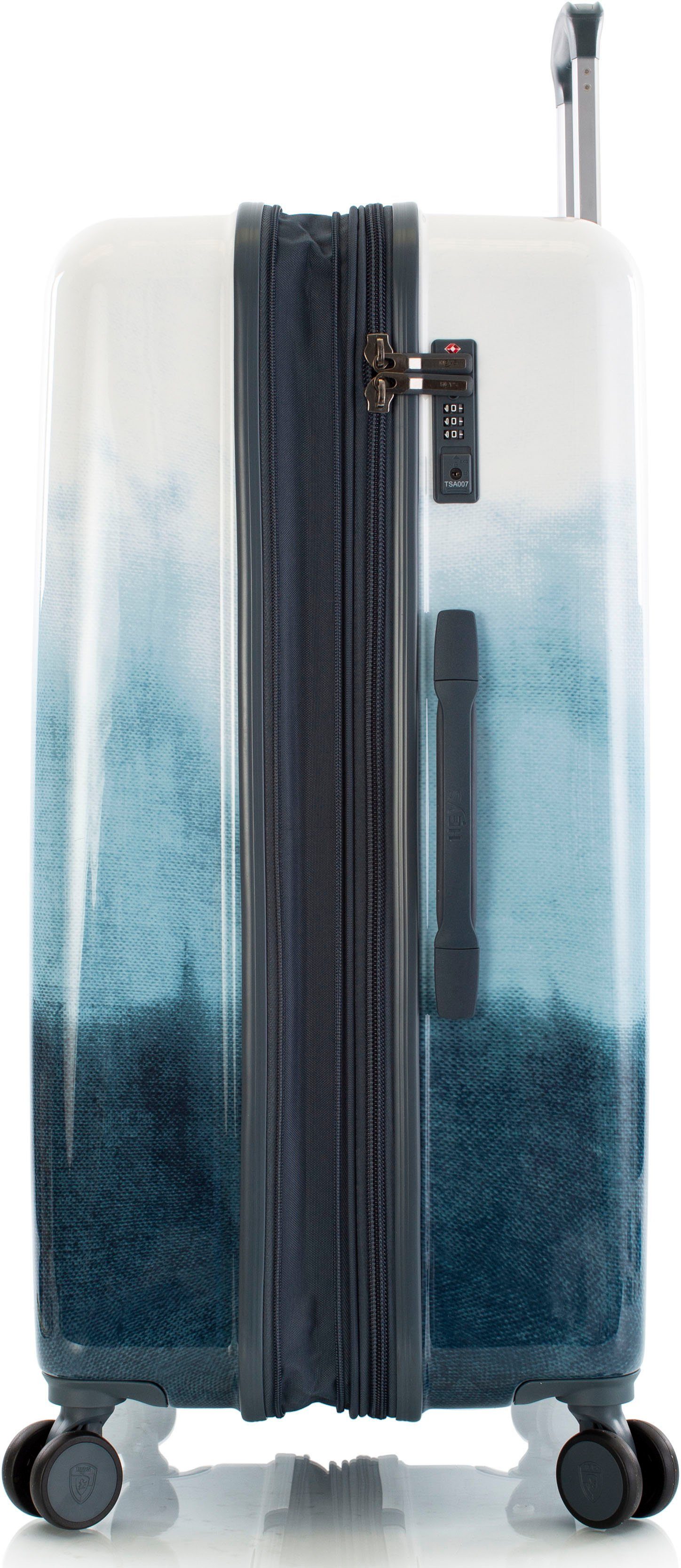 Heys Hardshell-trolley Tie-Dye blauw, 76 cm Heys x Joachim Llambi reisbagage TSA-slot volumevergroting