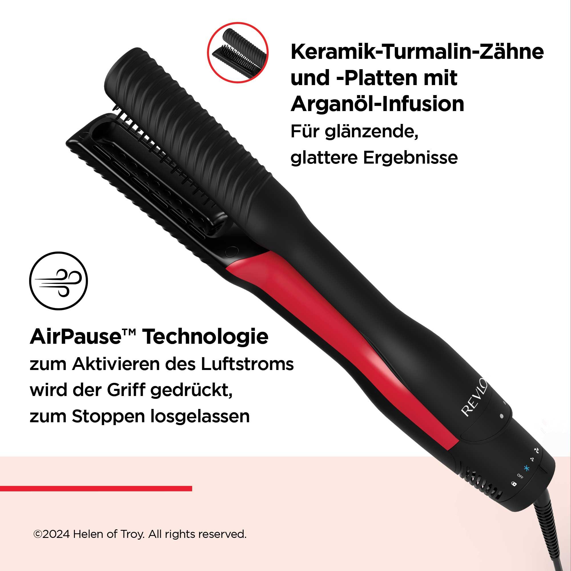 Revlon Hetelucht stijltang ONE-STEP™ Air Straight. 2-IN-1-DROGER EN LUCHTSTIJLTANG - RVDR5330E