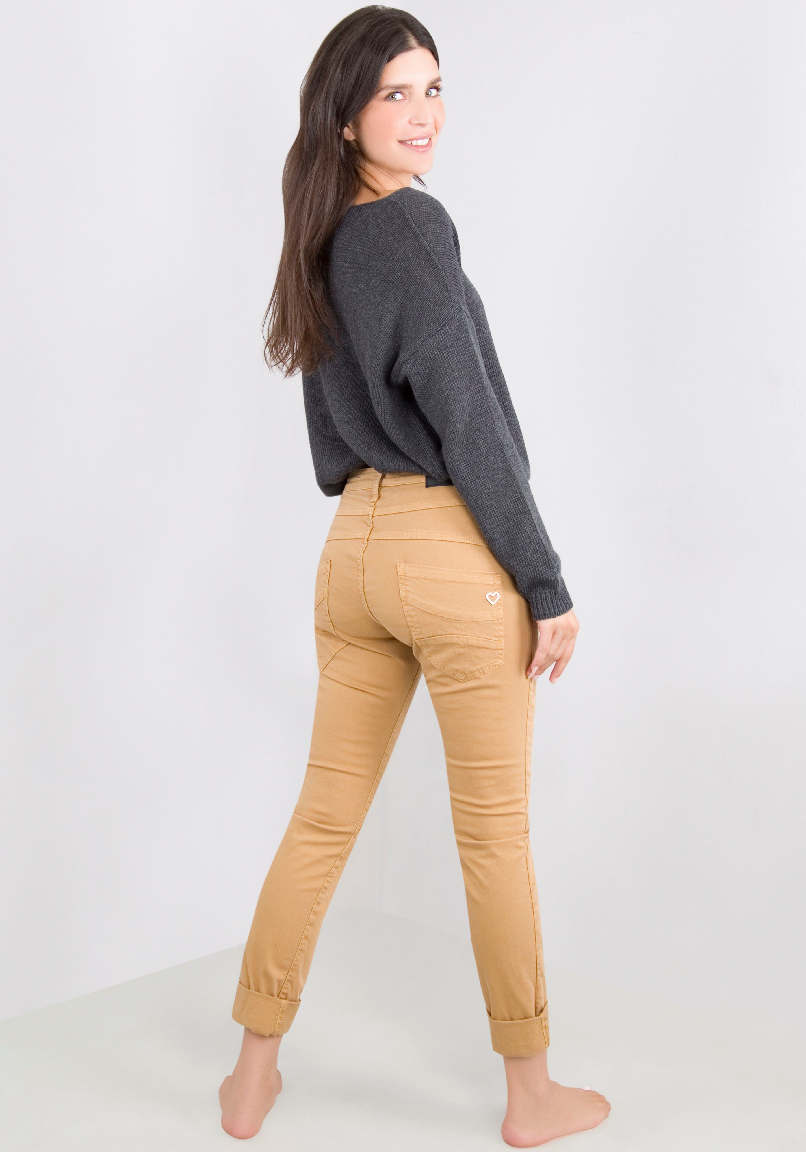 Please Jeans Skinnybroek Met bijzondere knoopsluiting
