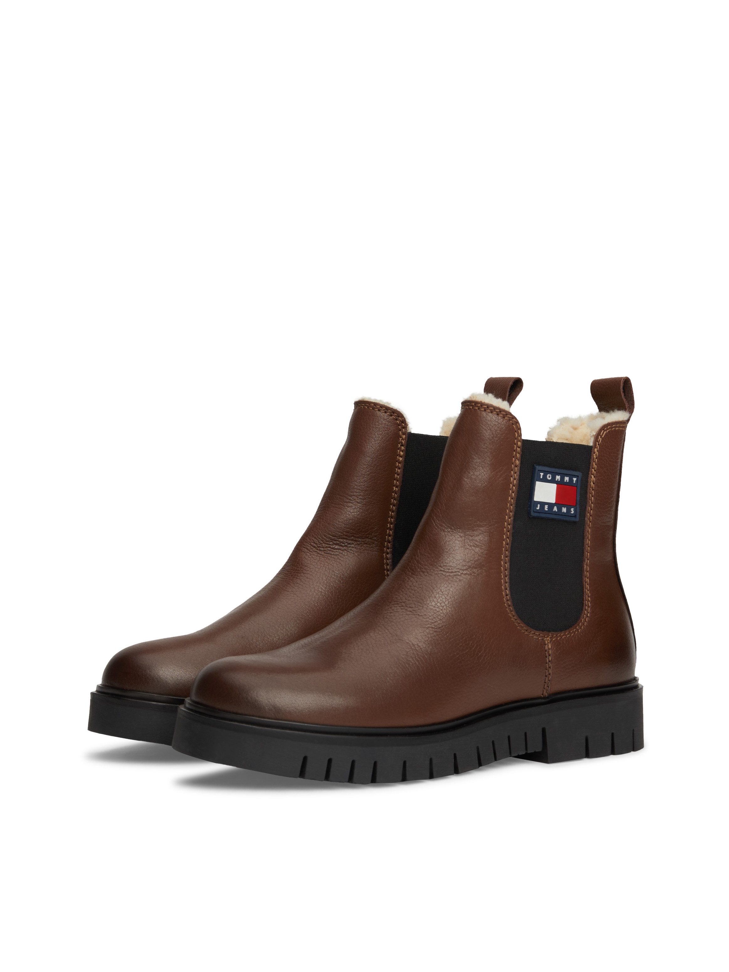 TOMMY JEANS Winterlaarzen TJW CHELSEA BOOT WL blokhak, plateau, chelseaboots, instapschoen met zijlogo