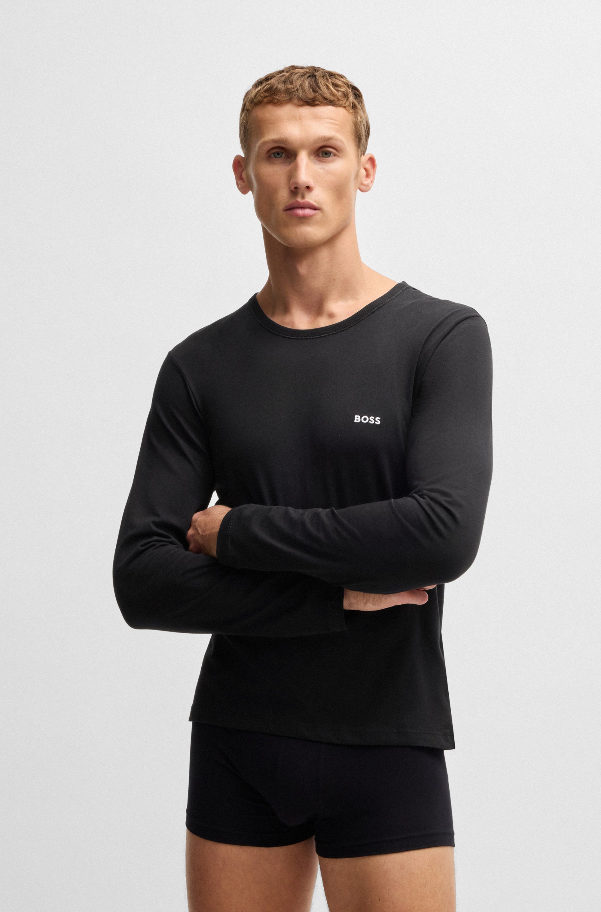 BOSS Shirt met lange mouwen Longsleeve-Shirt R-Neck Classic COTTON 3pcs pack (3-delig)