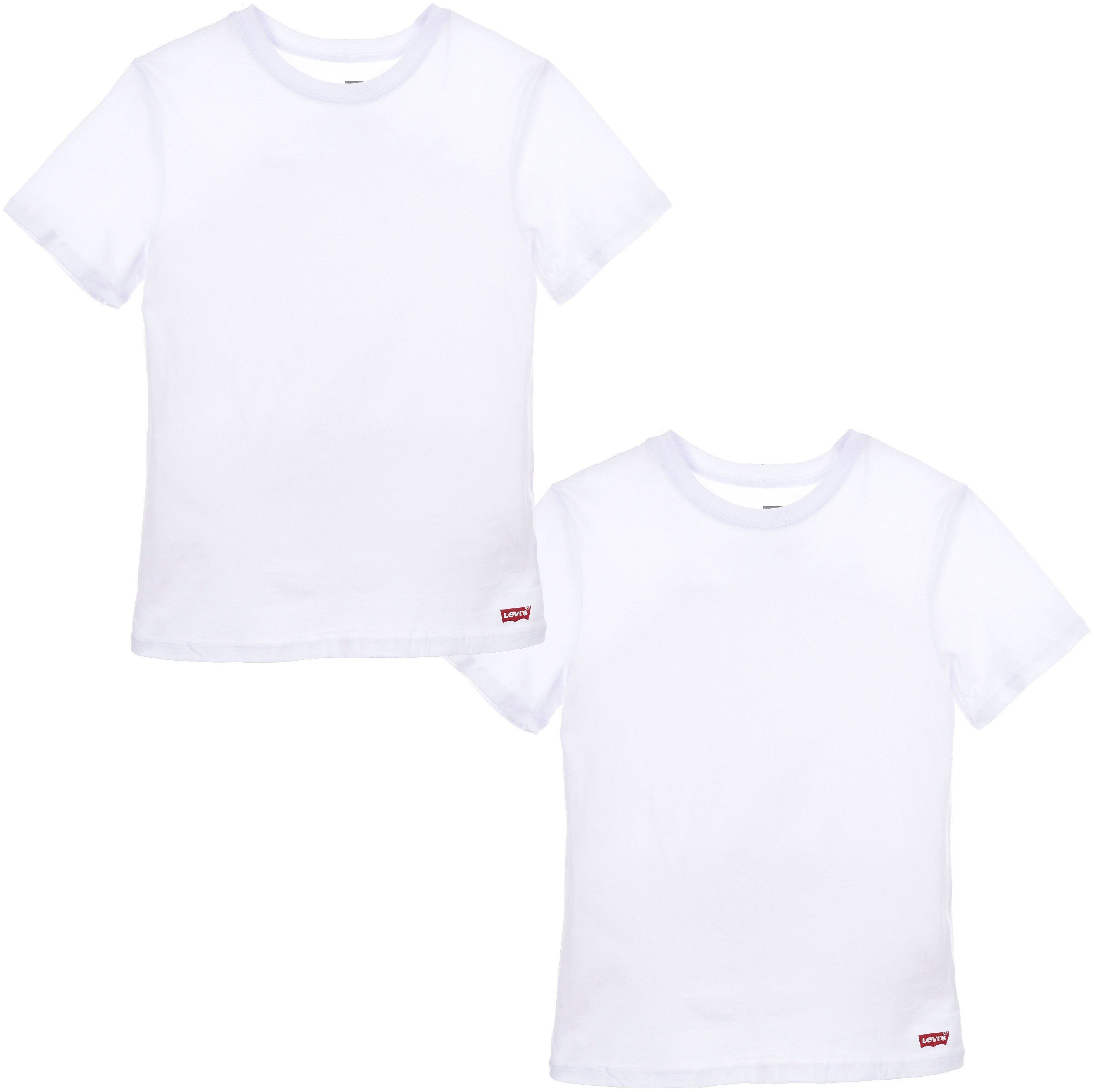 Levi's Kidswear T-shirt 2PK CREW NECK TEE (2-delig) jongens t-shirts maat S (122/128) wit