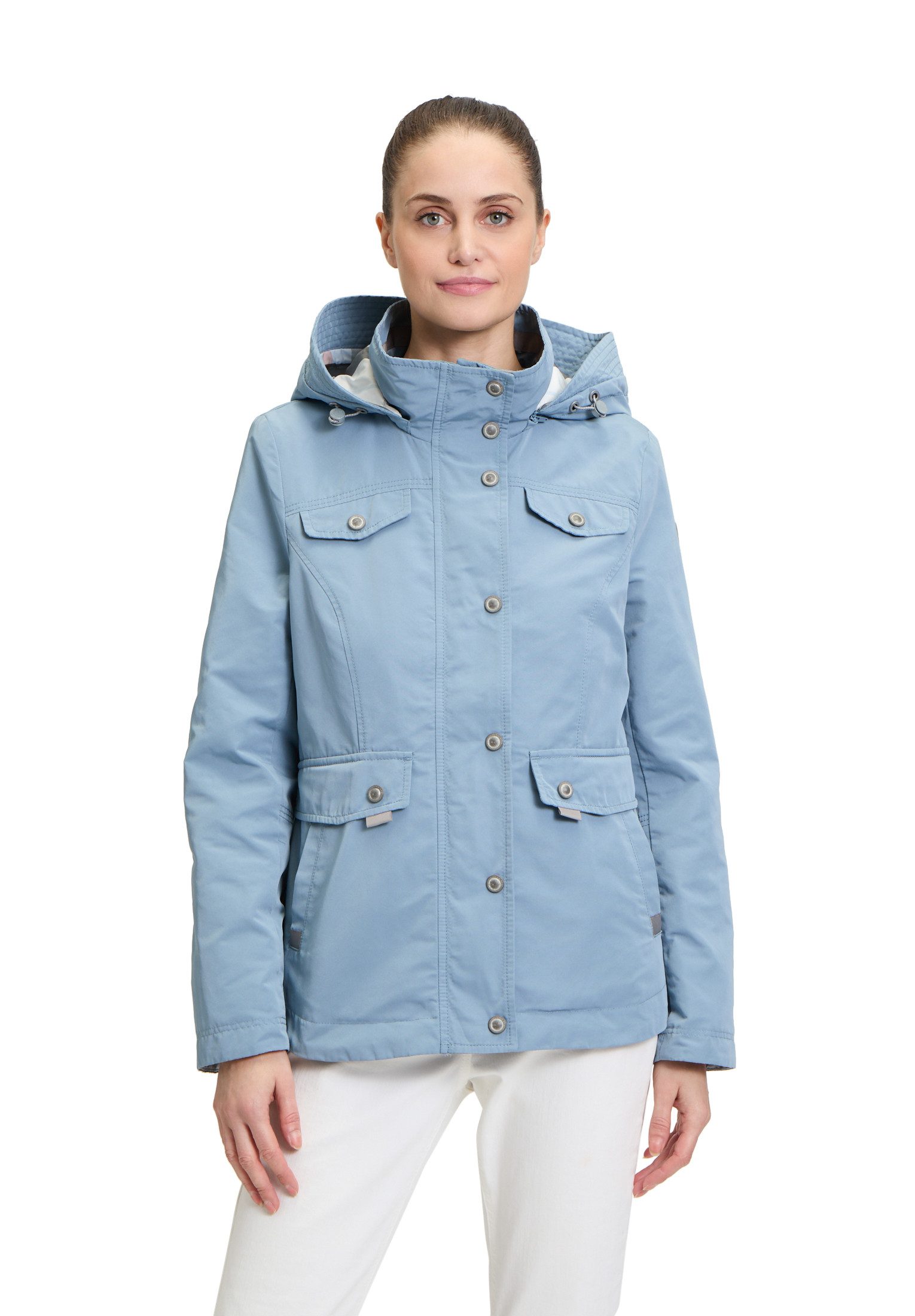 Gil Bret Outdoorjack met afneembare capuchon dames wandelen & outdoor maat 46 blauw