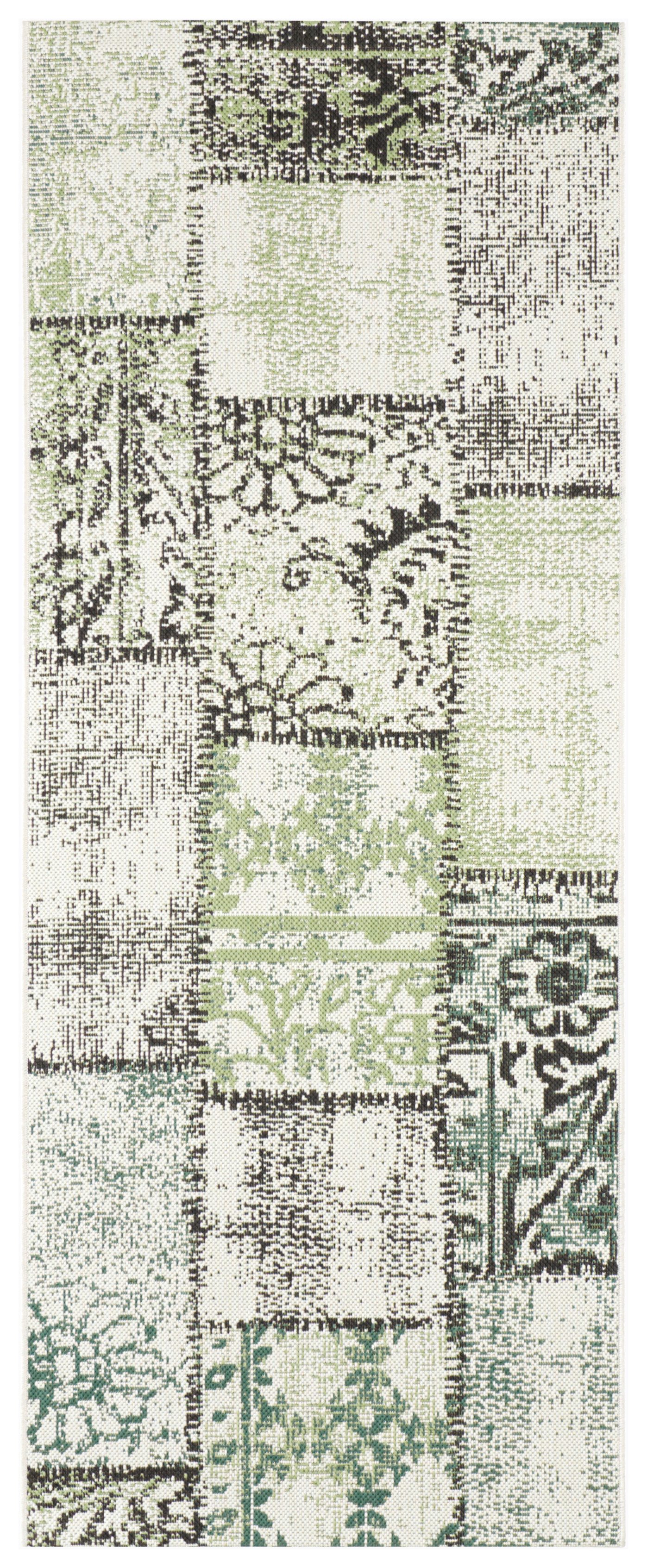 NORTHRUGS Vloerkleed Symi Binnen- en buitengebruik, kortpolig, loper, vintage, woonkamer, buitenruimte