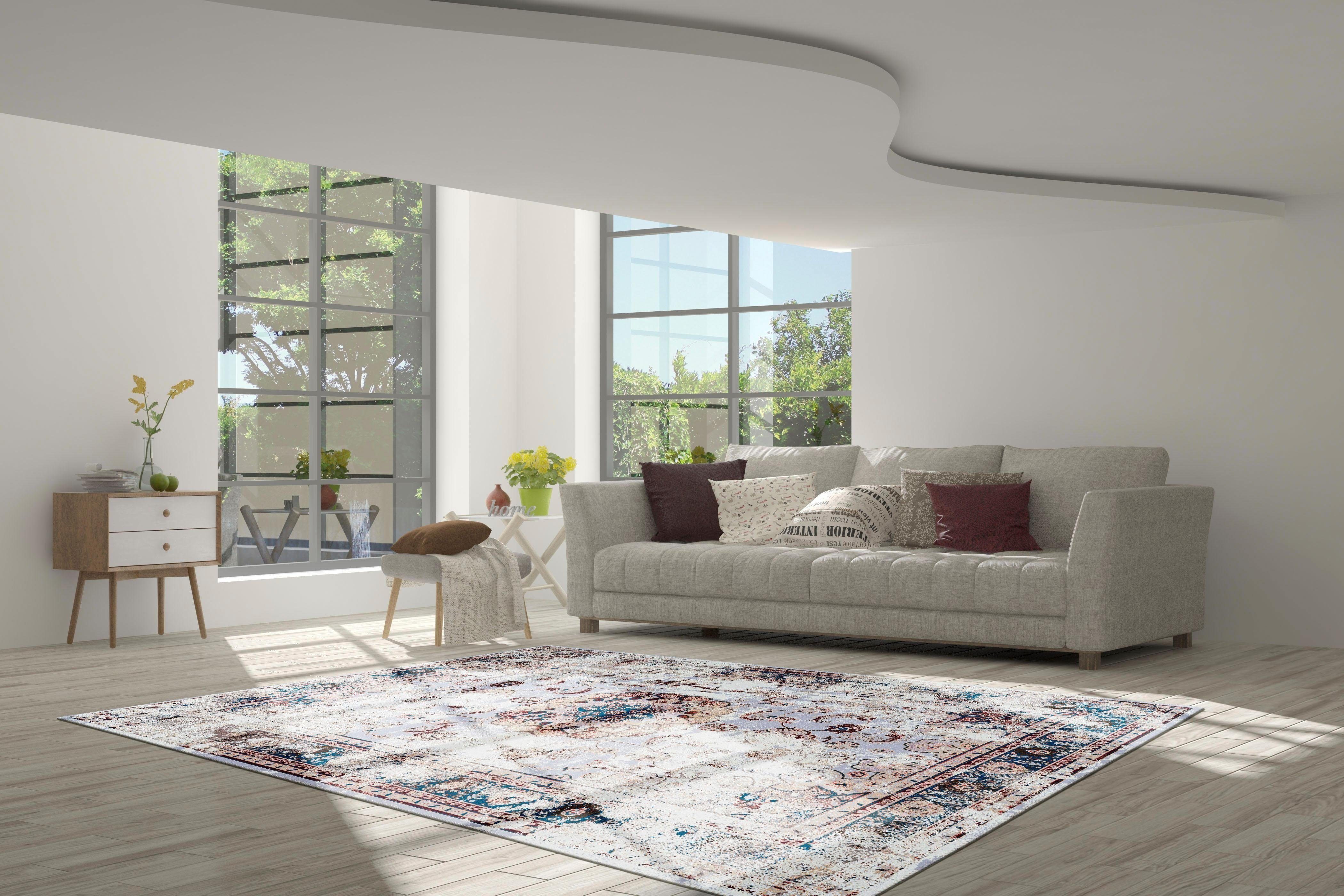 calo-deluxe Vloerkleed Castor 100 Korte pool, vintage-design, woonkamer