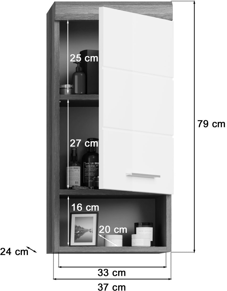INOSIGN Badkamerserie Siena, 5-delig, inclusief LED-verlichting, bestaande uit: (set, 5-delig)