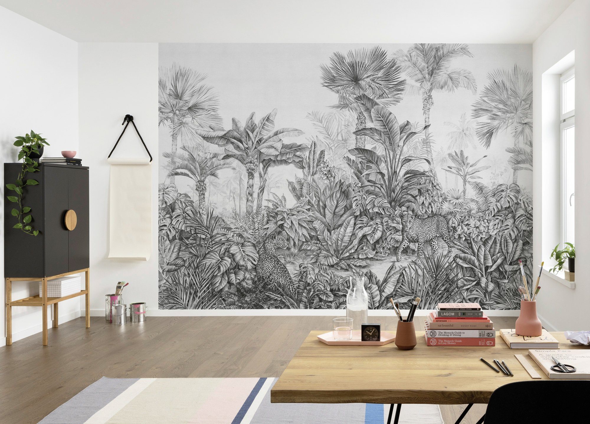 Komar Vliesbehang Digitale print vlies - Léopards - Afmeting 350 x 250 cm (1 stuk)