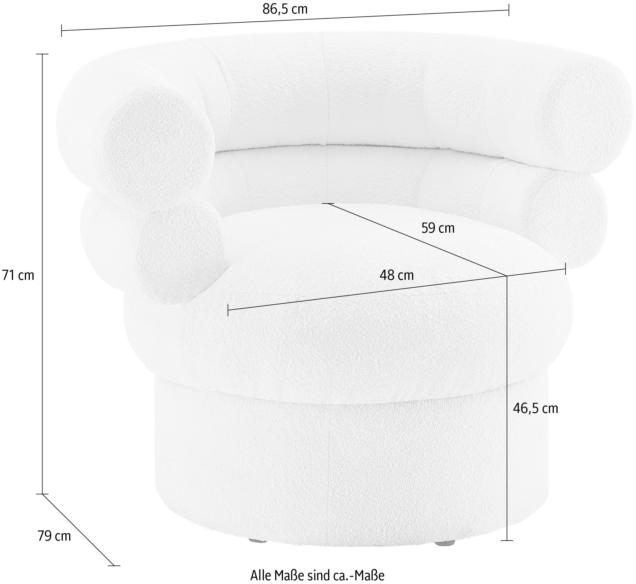 SalesFever Draaibare fauteuil met draaifunctie (1 stuk)