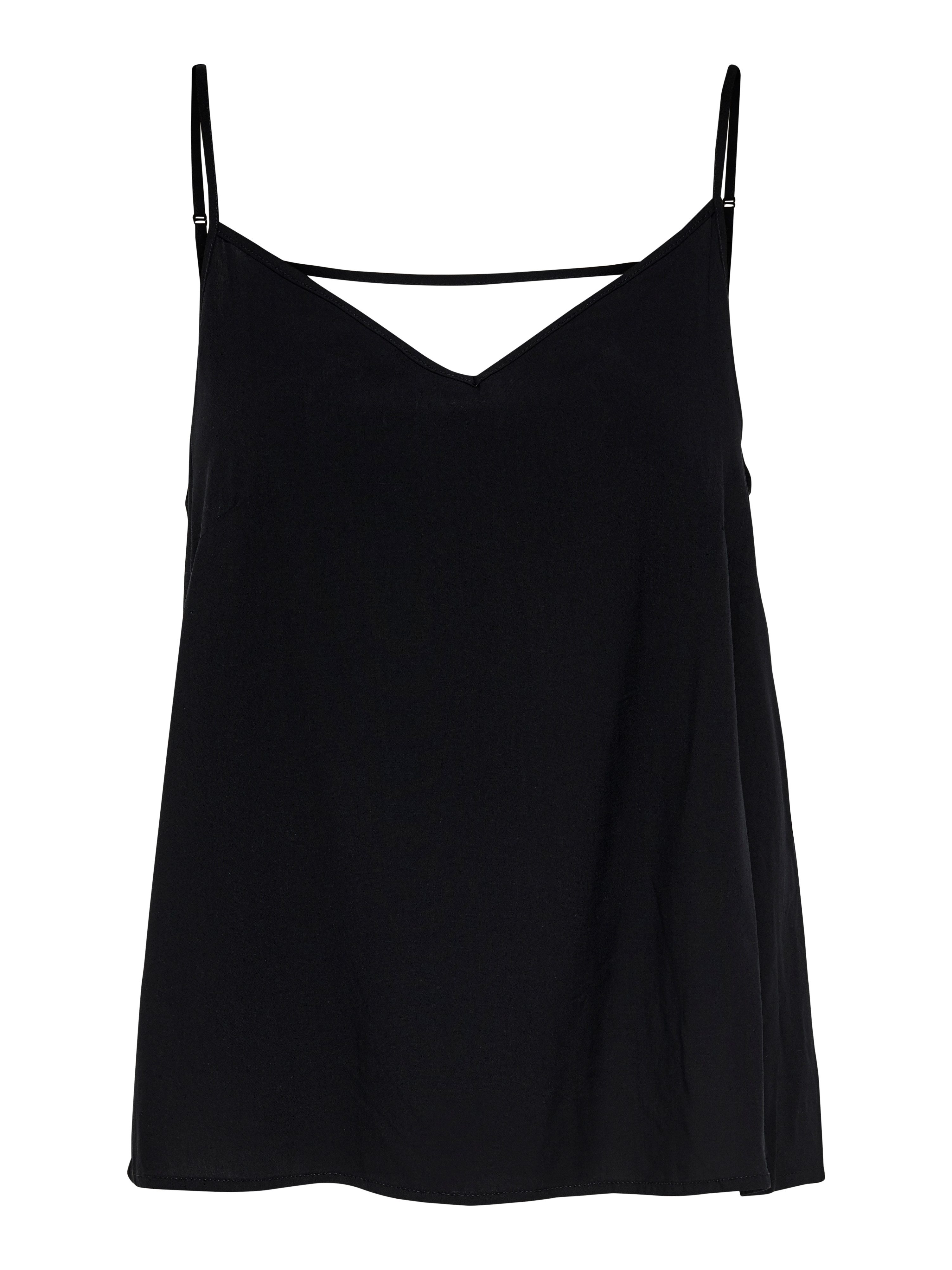 Only Top met spaghettibandjes ONLNOVA LIFE VIS PARIS SINGLET SOLID