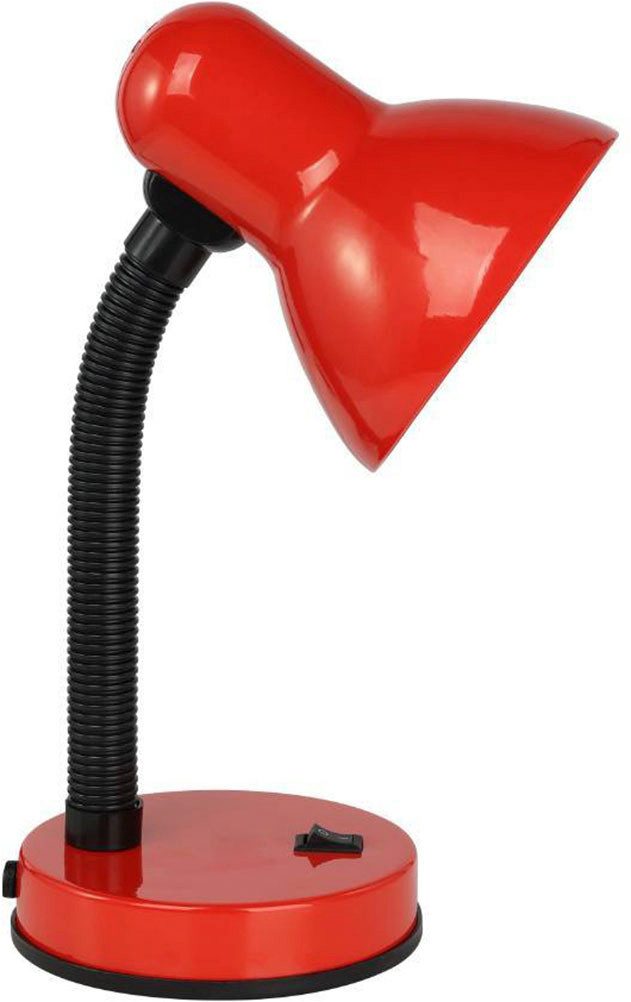 EGLO Tafellamp Basic rood / ø12,5 x h30 cm / tuimelschakelaar - draaibaar - flexibele hals