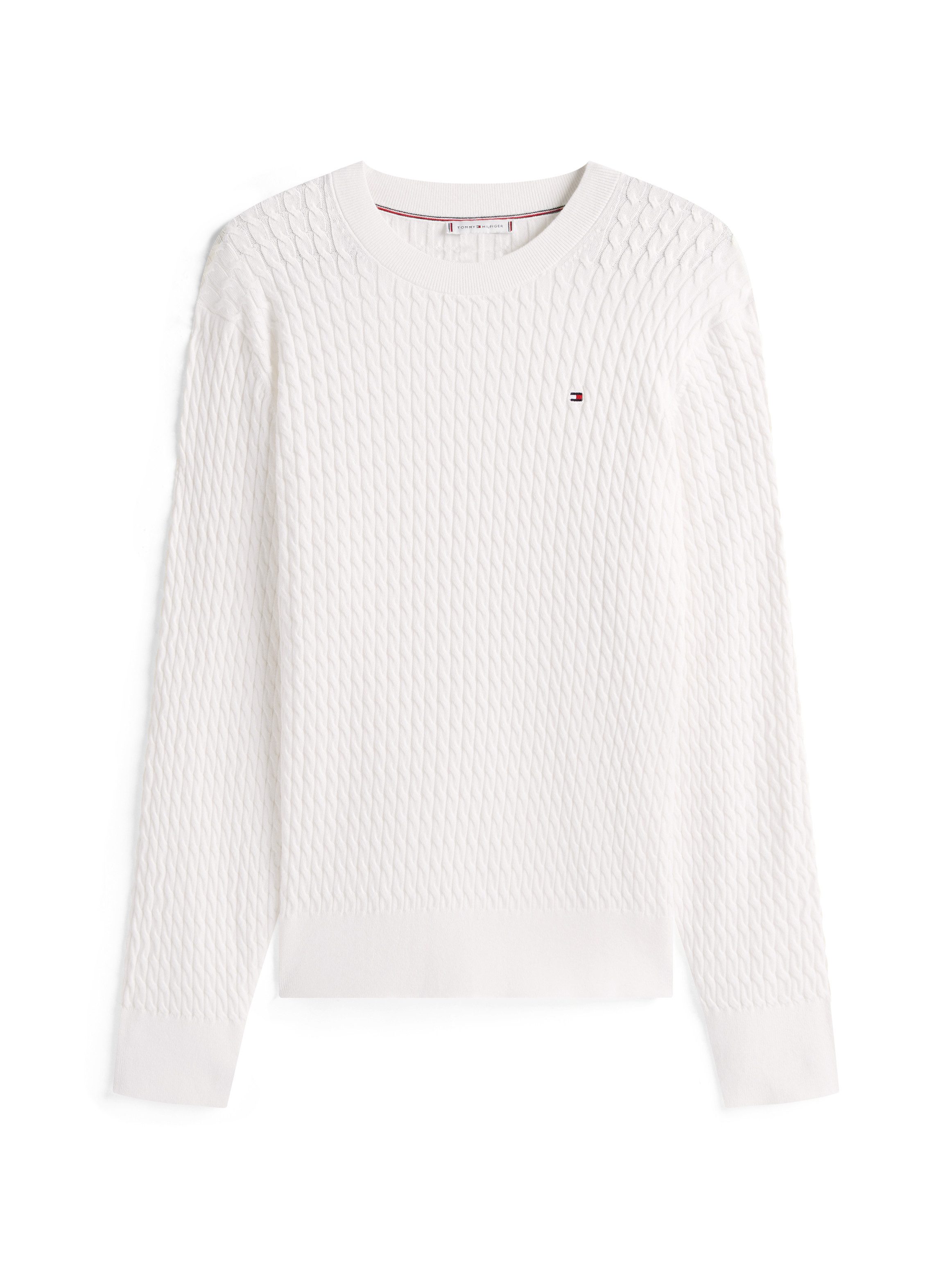 Tommy Hilfiger Curve Gebreide trui CRV CO CABLE FINE GG C-NK LS SWT