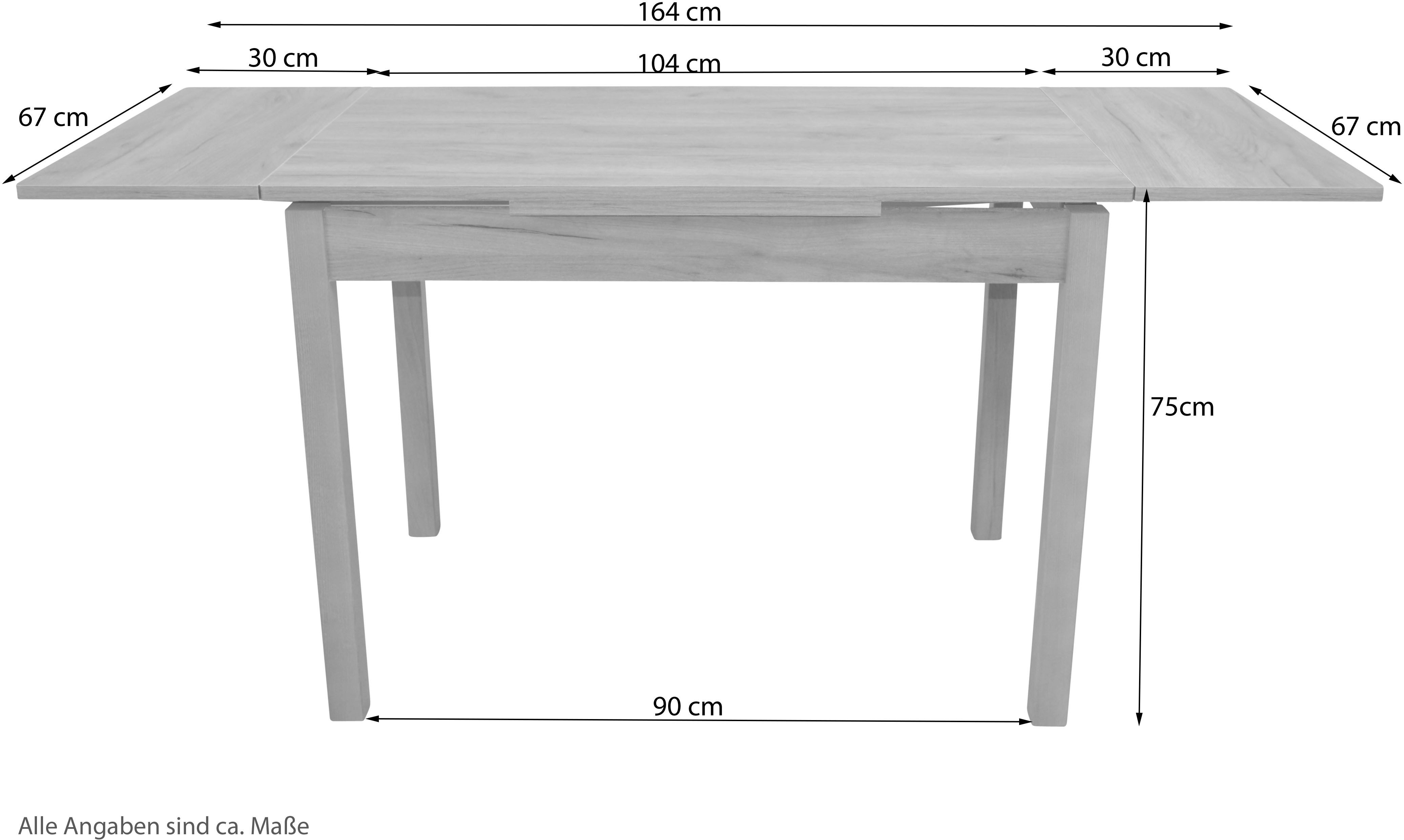 HOFMANN LIVING AND MORE Eethoek 5-delige eethoek Stoelen voorgemonteerd (voordeelset, 5-delig)
