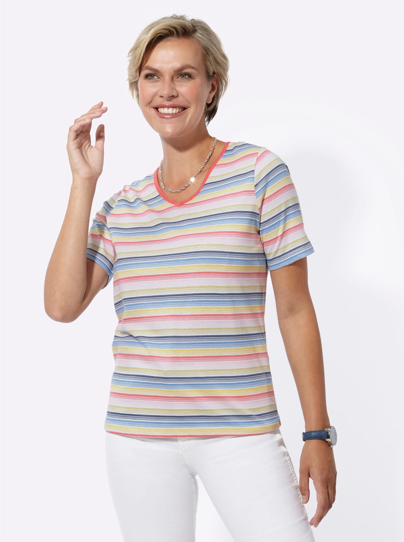 Classic Basics Shirt met V-hals Shirt (1-delig)