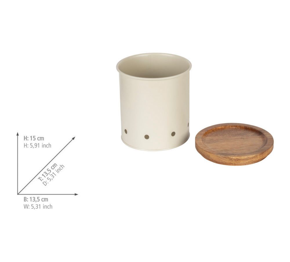WENKO Voorraadbus Modell Aria Opbergdozen voor voedsel met deksel & luchtgaatjes, 1,6 L (set, 2-delig)