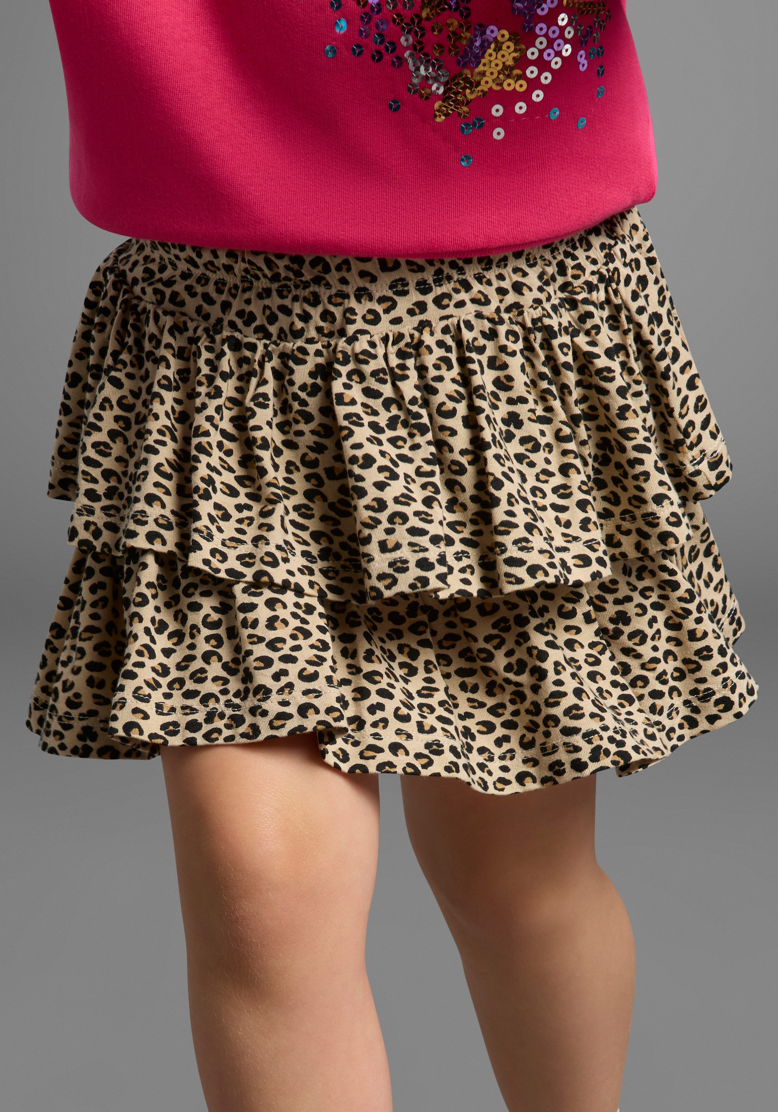 KIDSWORLD Jerseyrok Viscose rok met leo-allover
