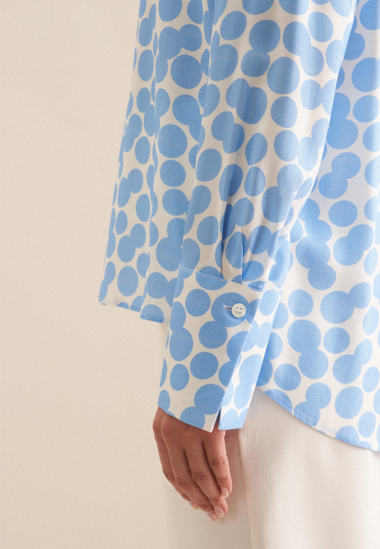 seidensticker Klassieke blouse Zwarte roos Tuniek stippen