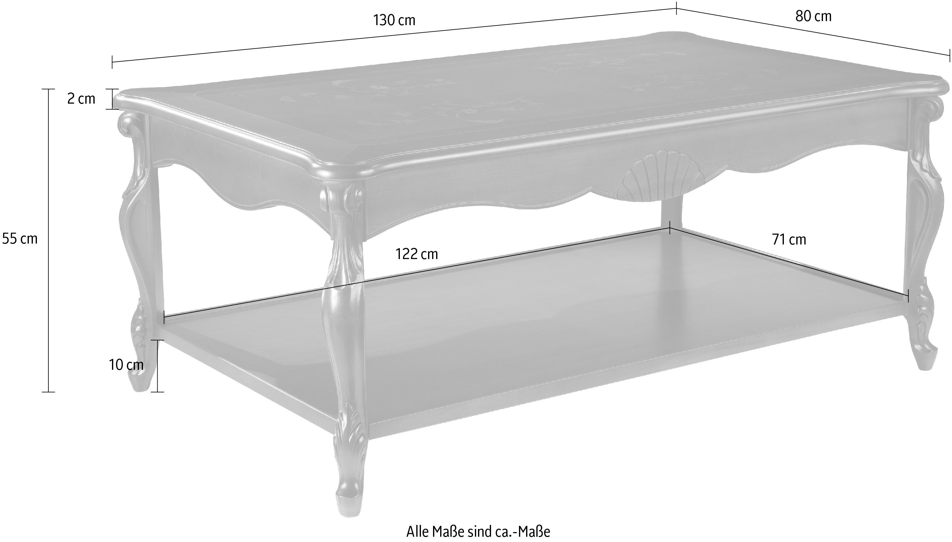 Home affaire Bijzettafel Balla Breedte 130 cm