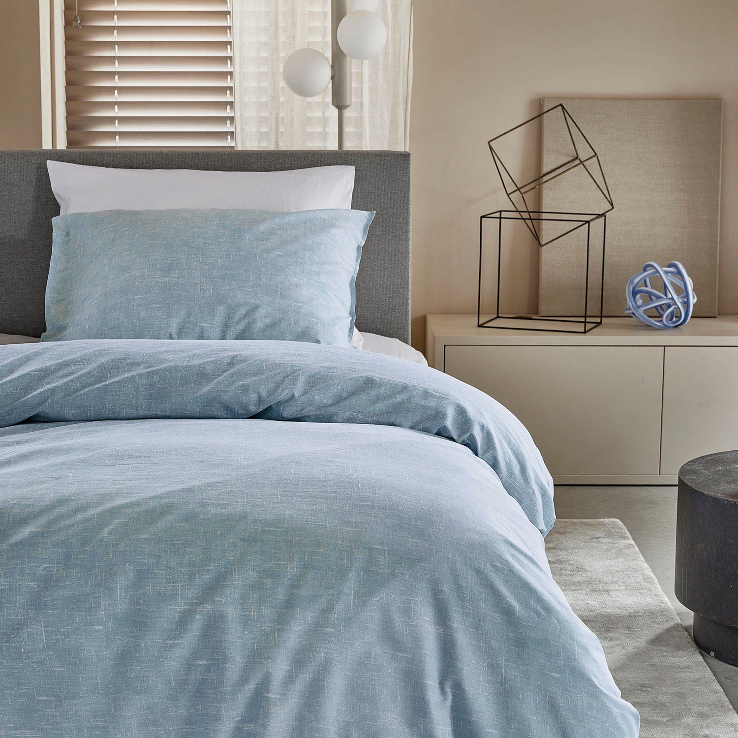 damai Beddengoed Ebba met structuur-effect in elegante kleuren, 100% katoen, met rits