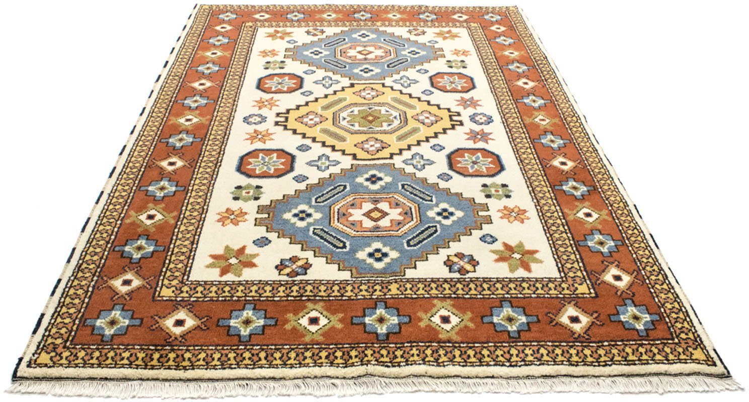 morgenland Wollen kleed Kazak-kleed met de hand geknoopt beige