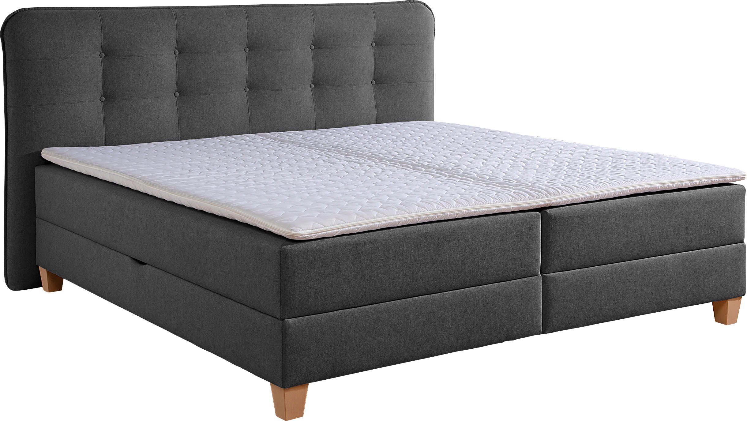 Home affaire Boxspring inclusief topmatras van koudschuim en bedkist