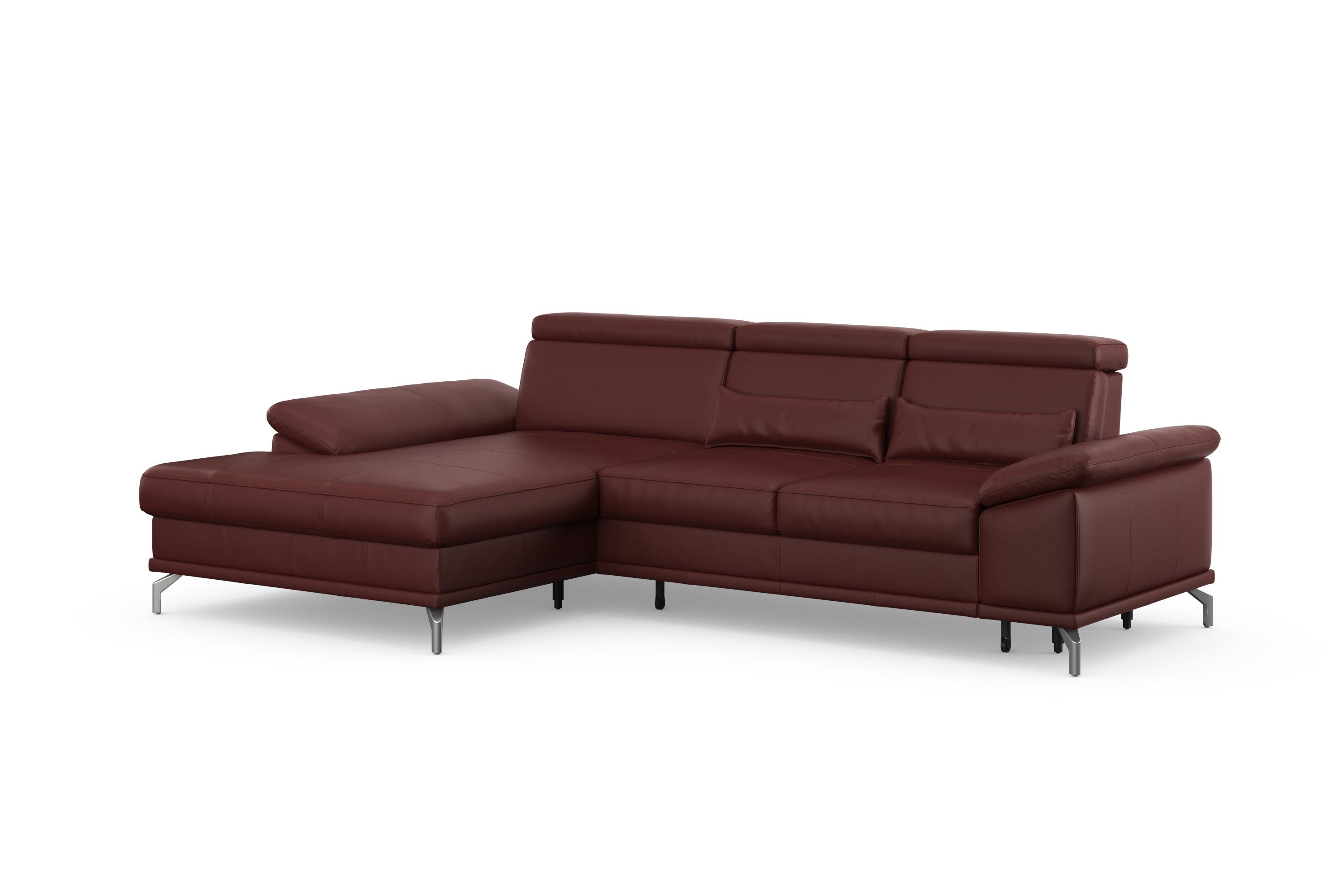 sit&more Hoekbank Cabrio L-vorm, B: 295 cm, met zitdiepte-, arm- & hoofdverstelling