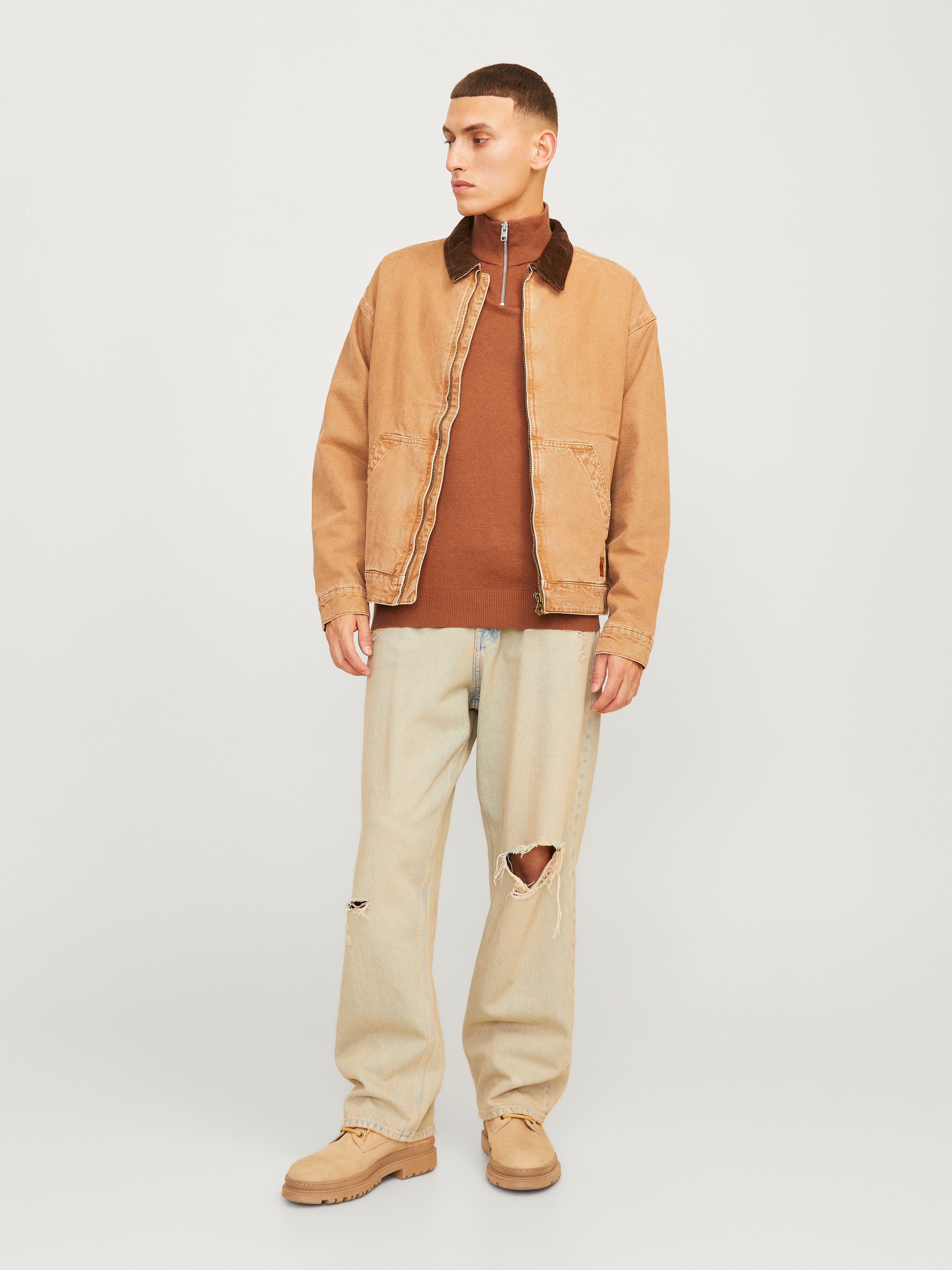 Jack & Jones Schipperstrui JJEEMIL KNIT HALF ZIP NOOS