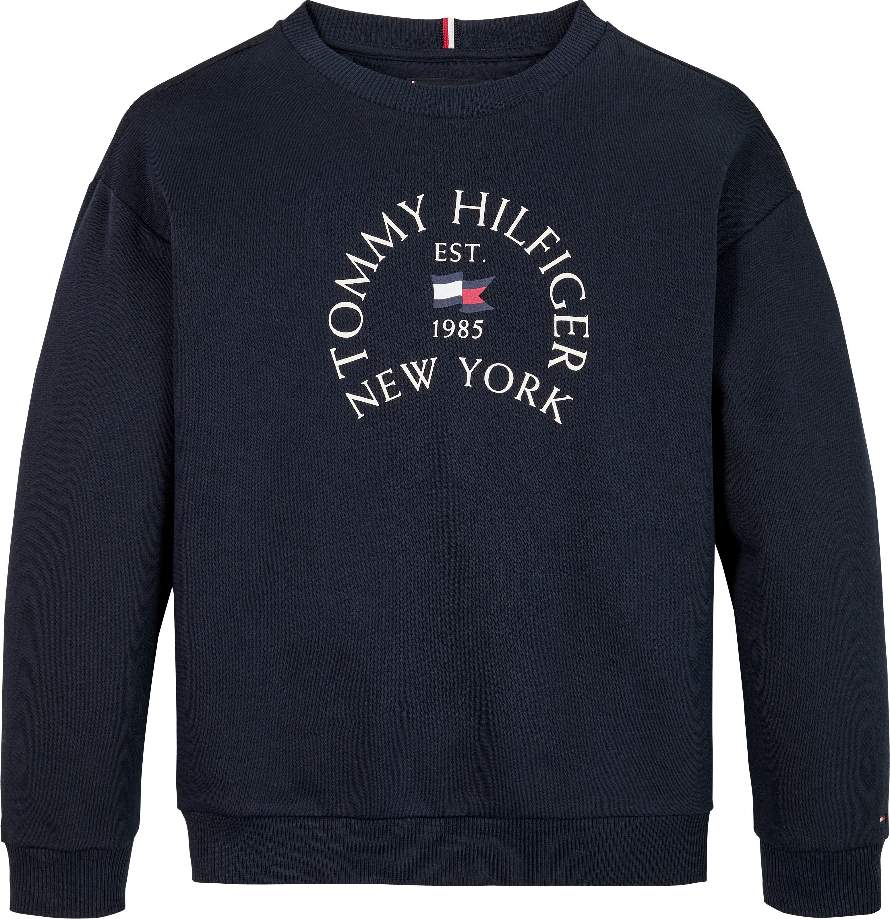 Tommy Hilfiger Sweatshirt NAUTICAL ARCH PRINT FLEECE CN Baby tot 2 jaar, met Tommy Hilfiger-print