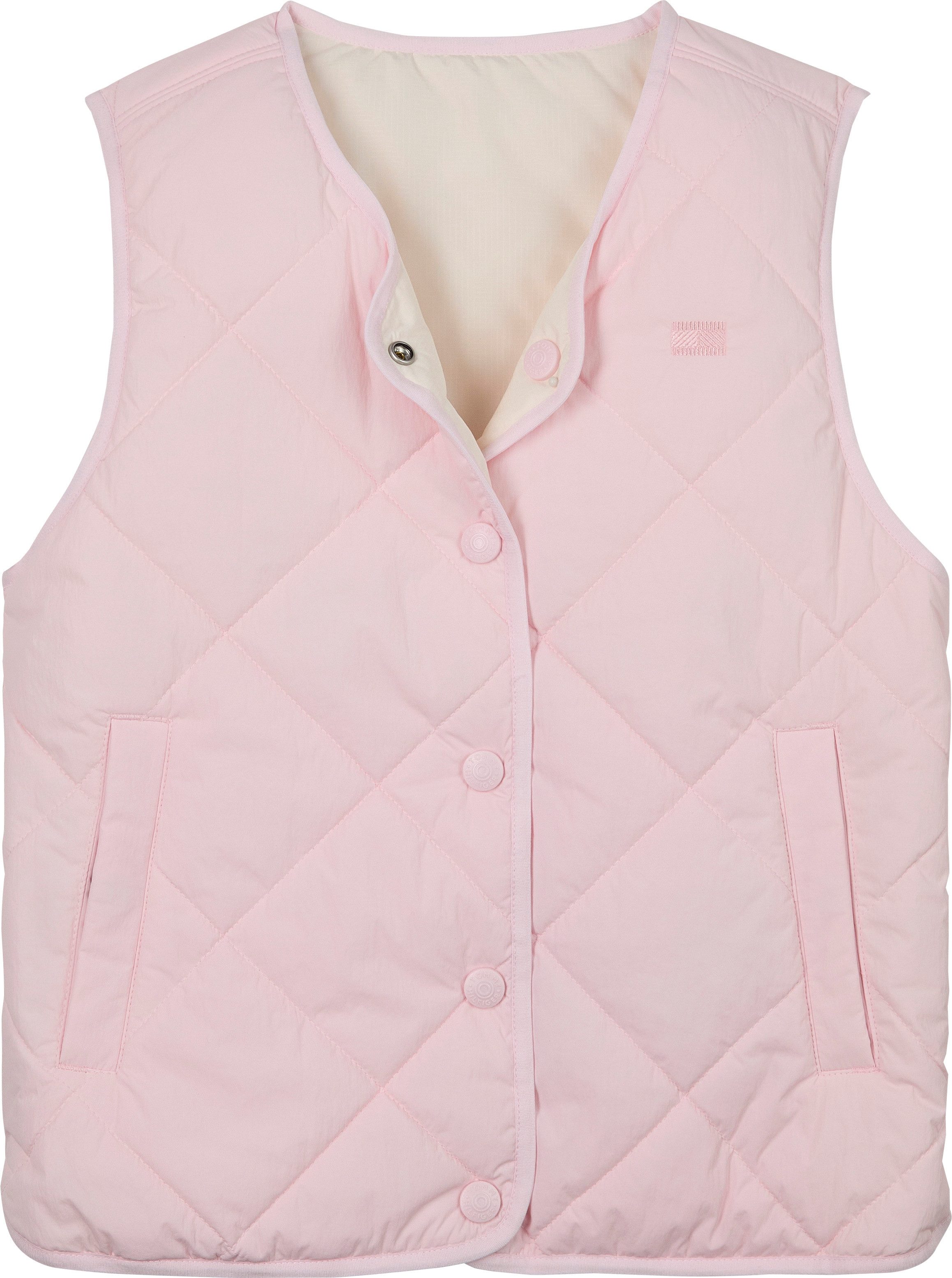 Tommy Hilfiger Reversible-gilet REVERSIBLE QUILTED VEST voor kinderen tot 16 jaar, met grote drukknopen