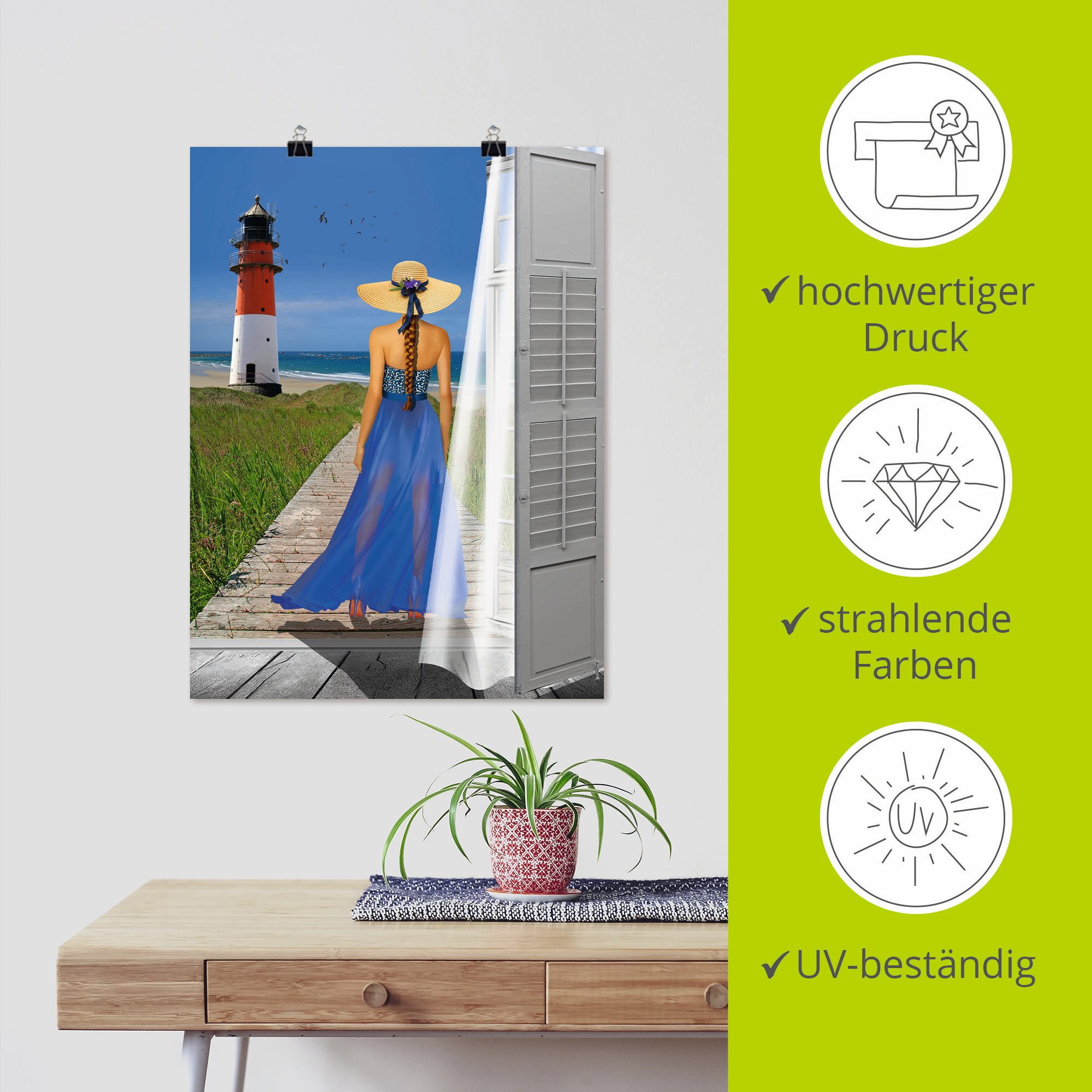 Artland Artprint Vakantie aan de zee als poster, muursticker in verschillende maten