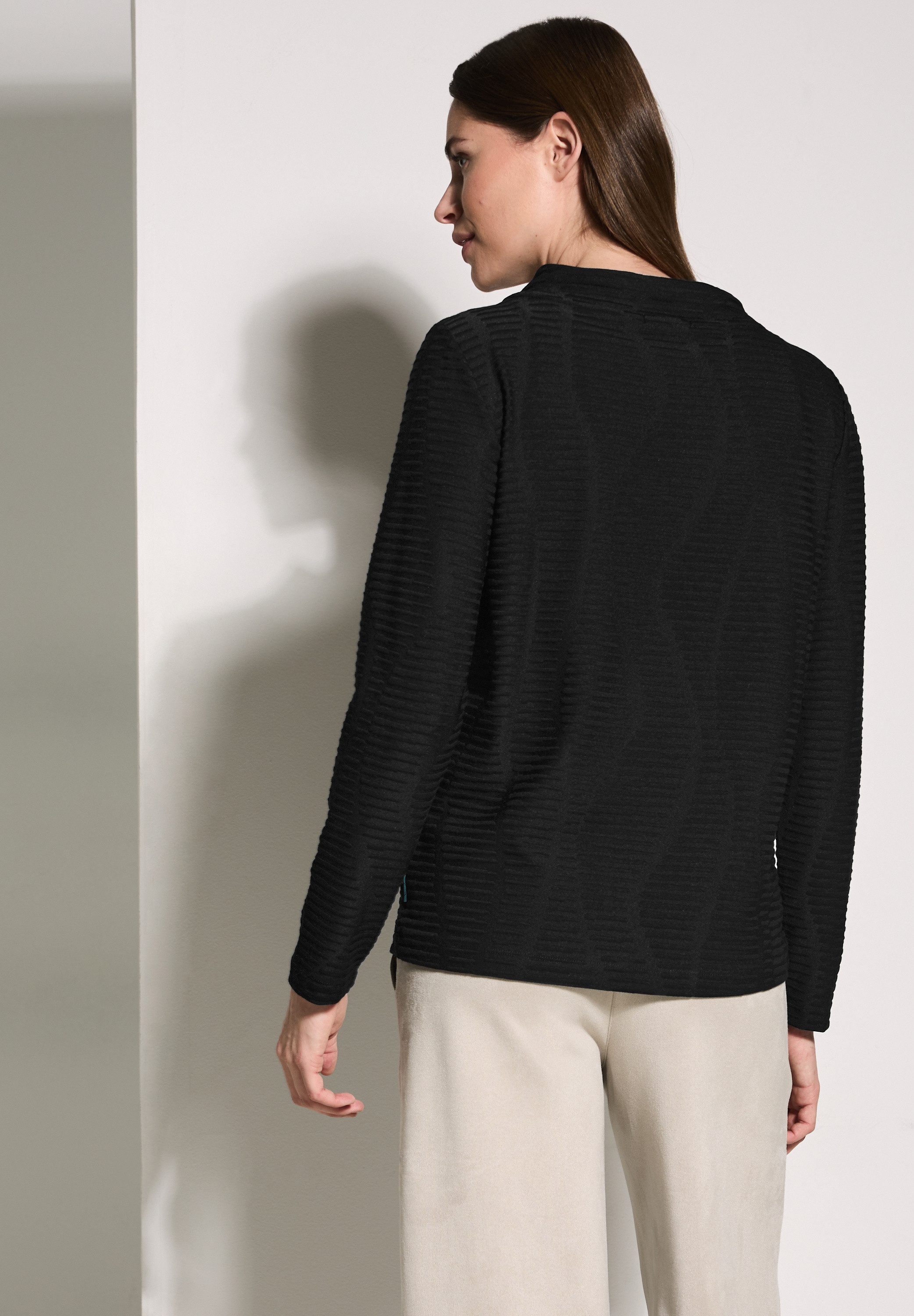 Cecil Shirt met lange mouwen met structuurmotief
