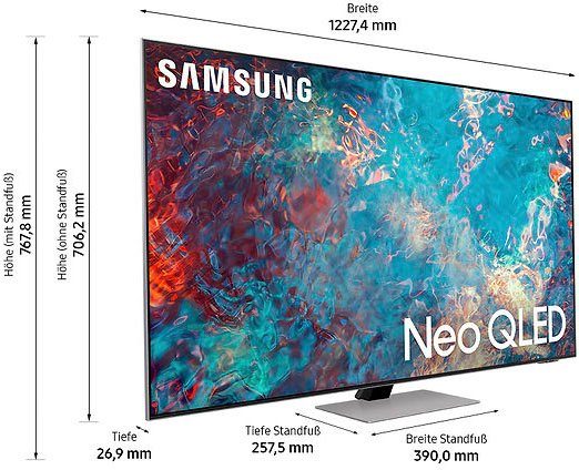 Samsung QLED-TV GQ55QN85AAT, 138 cm / 55", 4K Ultra HD, Smart TV, Quantum HDR 1500, Neo Quantum Processor 4K, Quantum Matrix Technology