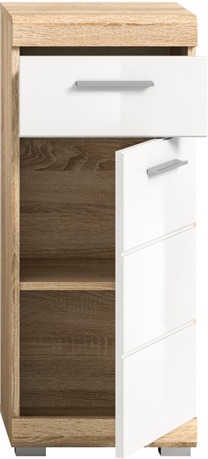 INOSIGN Onderkast Siena, breedte 37 cm, 1 deur, 1 lade, 2 vakken, MDF-front in verschillende kleuren verkrijgbaar, badkamermeubels, badkamerkast, commode, badkamer (1 stuk)