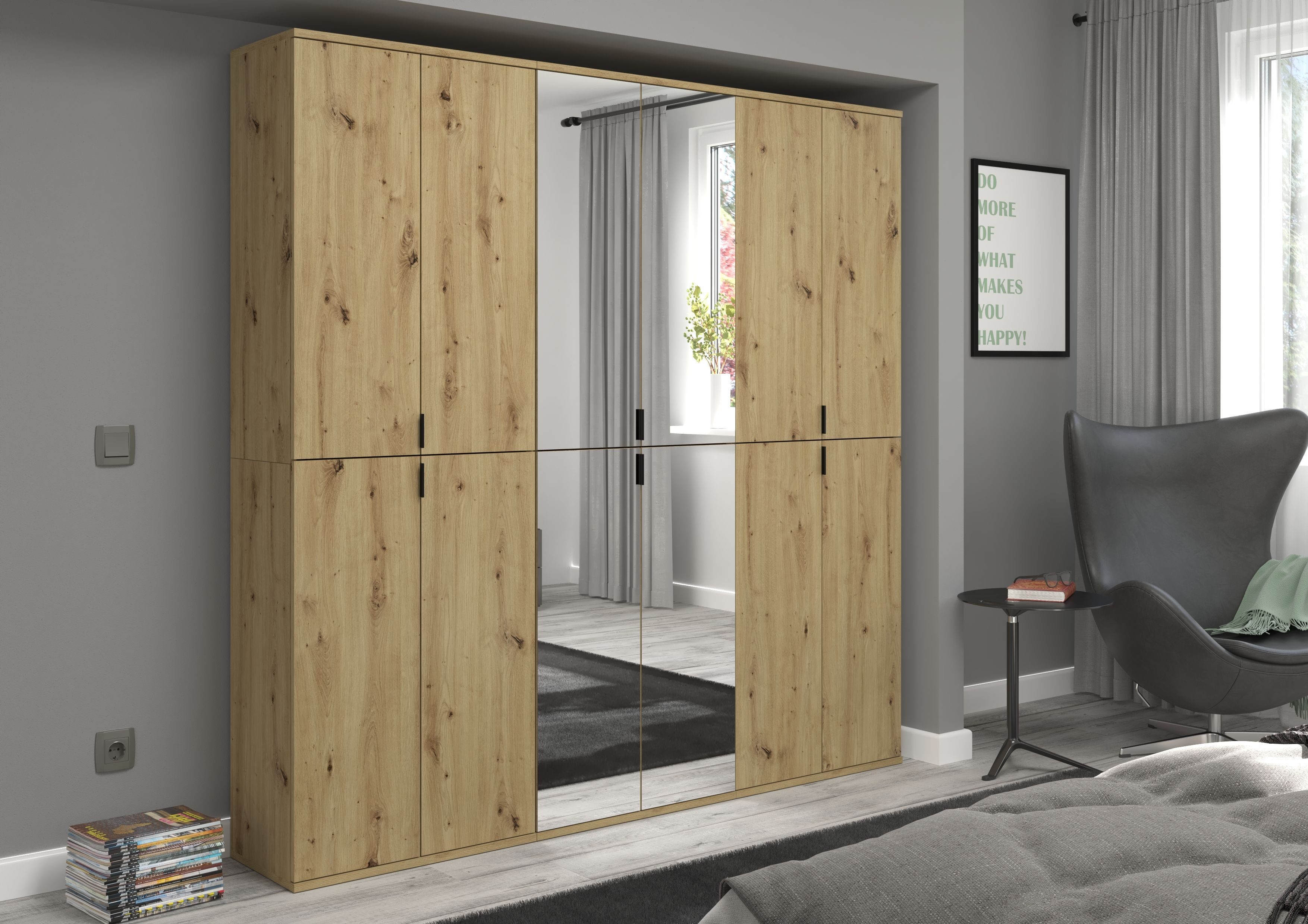 INOSIGN Halmeubelset Trondheim, Breedte 183 cm, bestaande uit 3 Kasten, 12 Deuren, 27 Vakken (set, 3-delig)