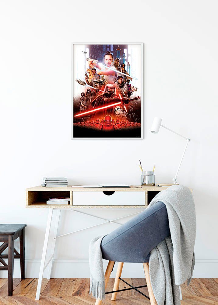 Komar Wanddecoratie Star Wars Film poster Rey Wanddecoratie voor de kinderkamer - zonder lijst (1 stuk)
