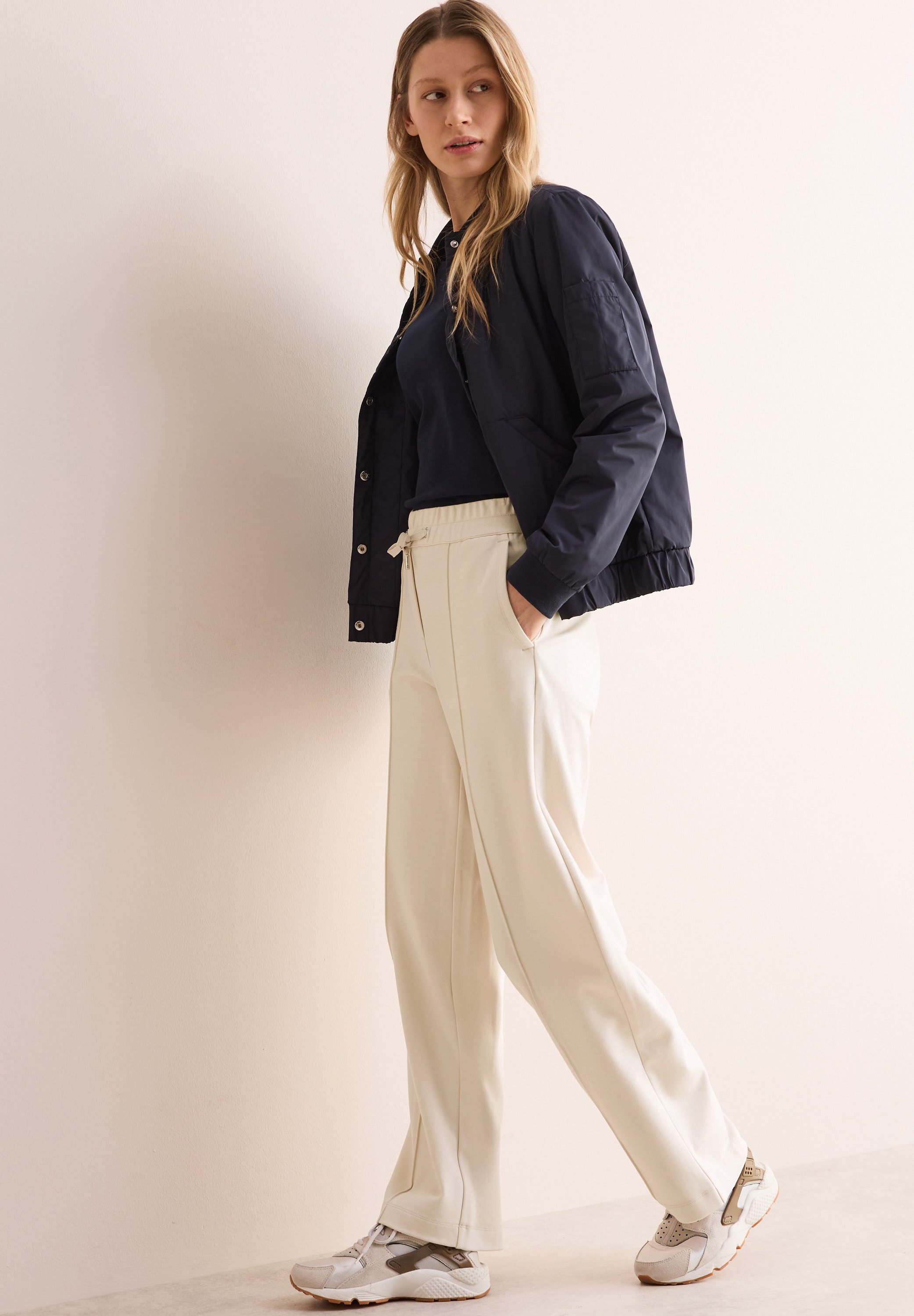 Cecil Geweven broek Style Neele met decoratieve stiksels
