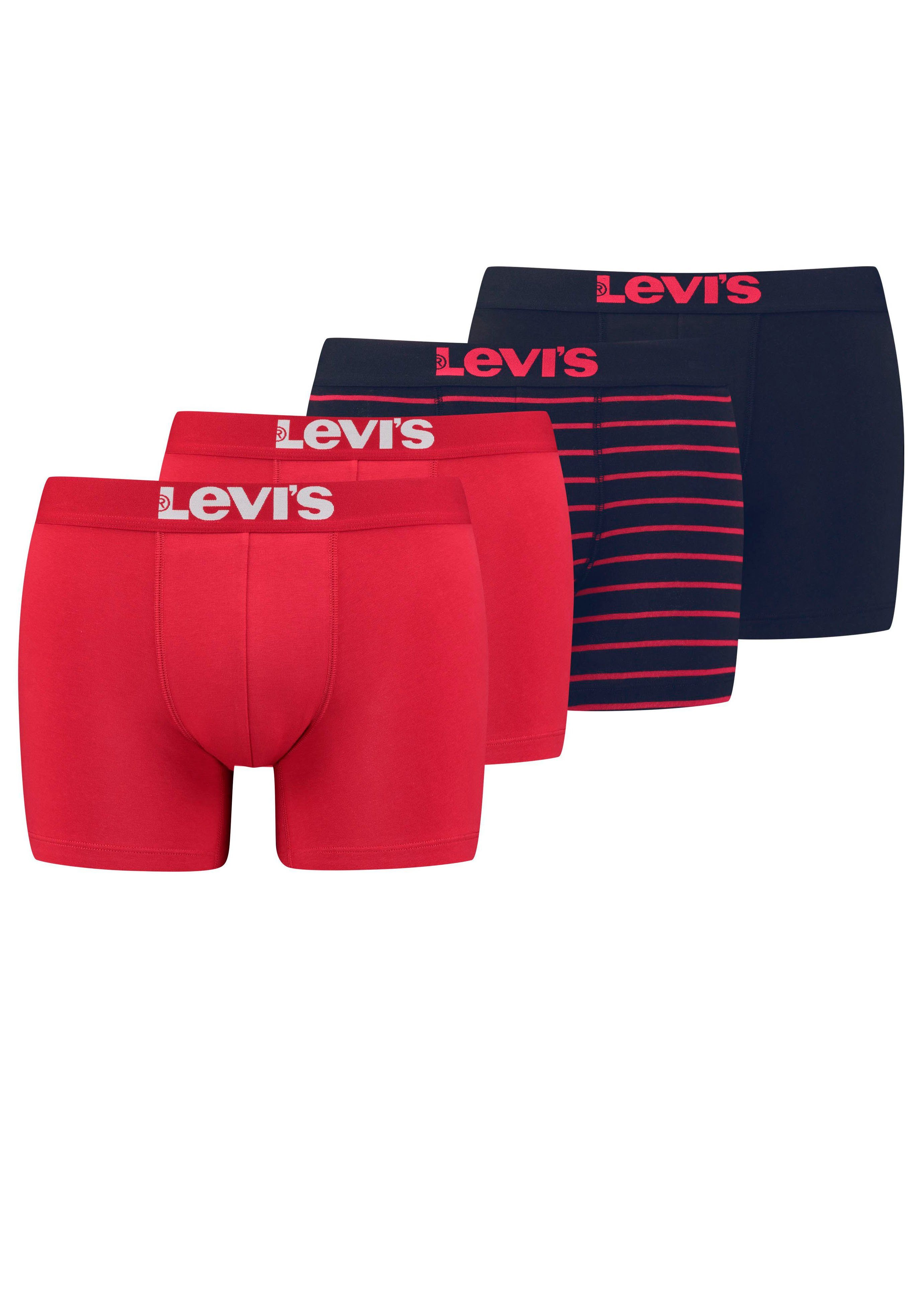 Levi's® Boxershort met brede logoband (Set van 4)