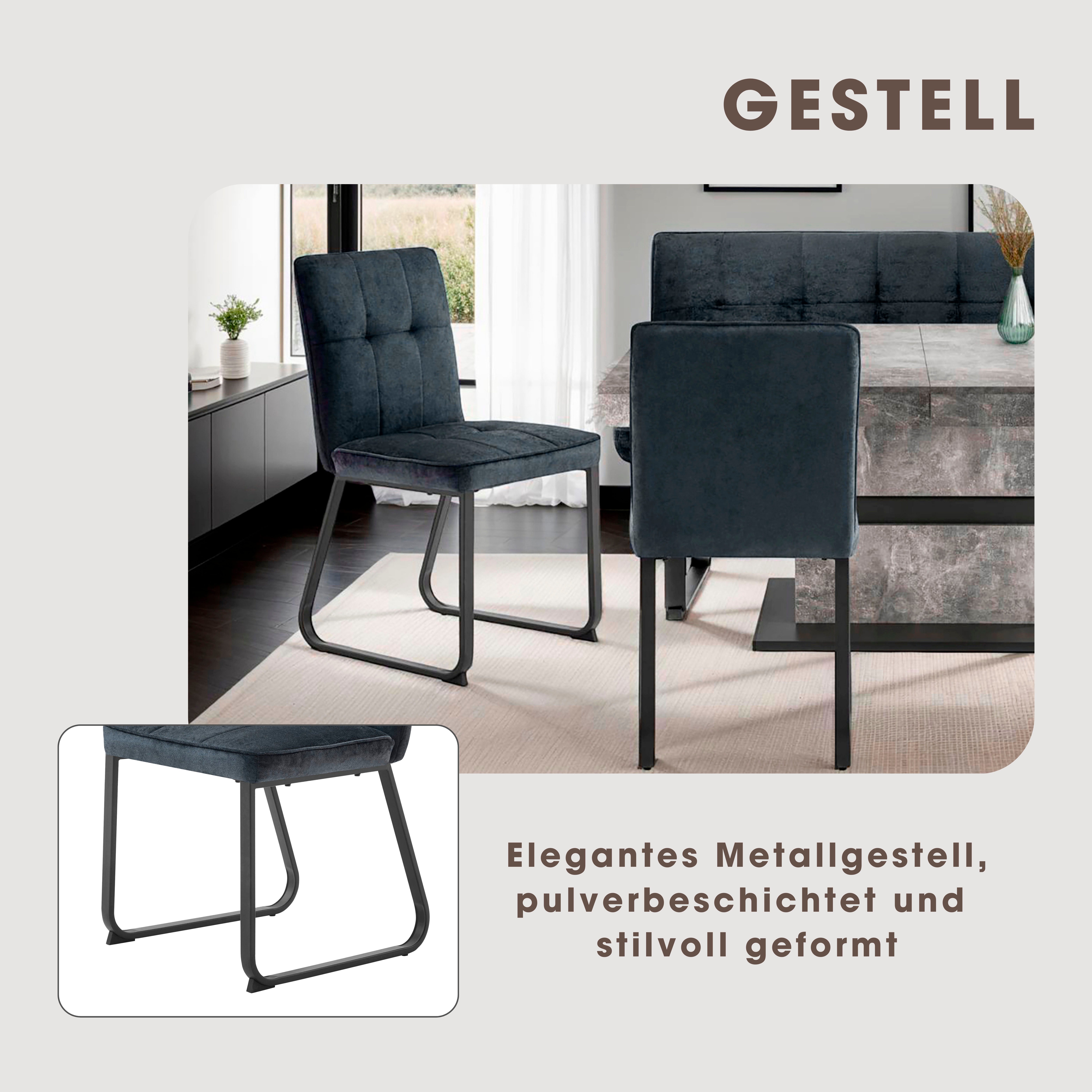 byLIVING Eetkamerstoel Talea Nosag-vering in de zitting, cord stof (set, 2 stuks)