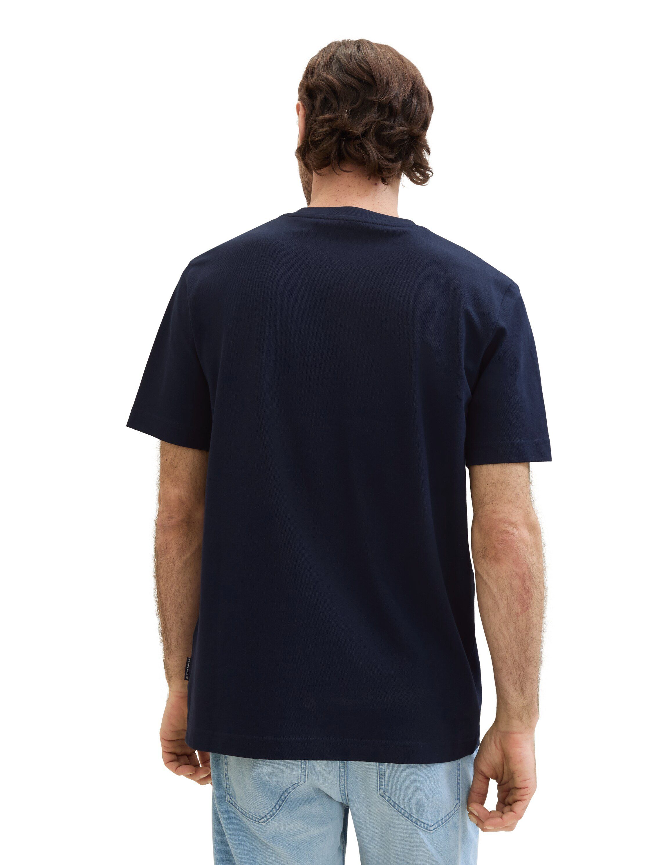 Tom Tailor T-shirt met piqué structuur